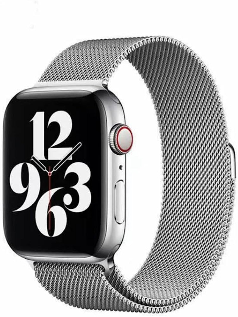 2 Pack Metal Band Compatible with Apple Watch Bands 40Mm 38Mm 41Mm 45Mm 44Mm 42Mm 49Mm, Stainless Steel Milanese Mesh Loop Magnetic Wristband for Iwatch Series 8 7 6 5 4 3 2 1 SE Ultra for Women Men  Generic   