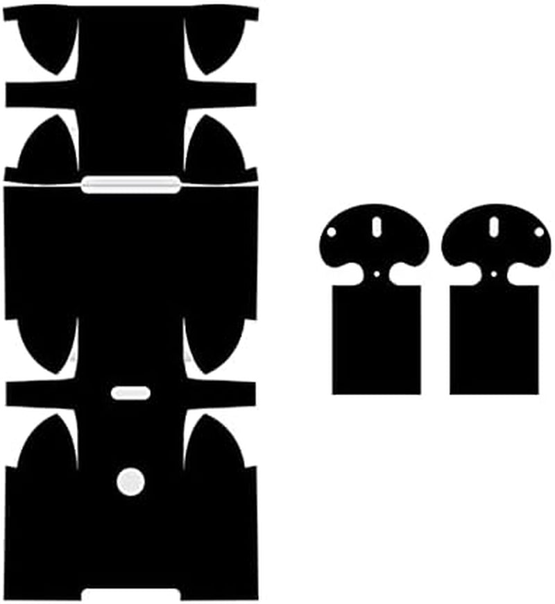 Airpod Skins & Silicone Charging Case Cover | Easy Install | Customize and Protect | Free Lifetime Replacements | Max Coverage | Compatible with Apple Airpods Accessories (Matte Black Case & Skin)  AirPod Skins   