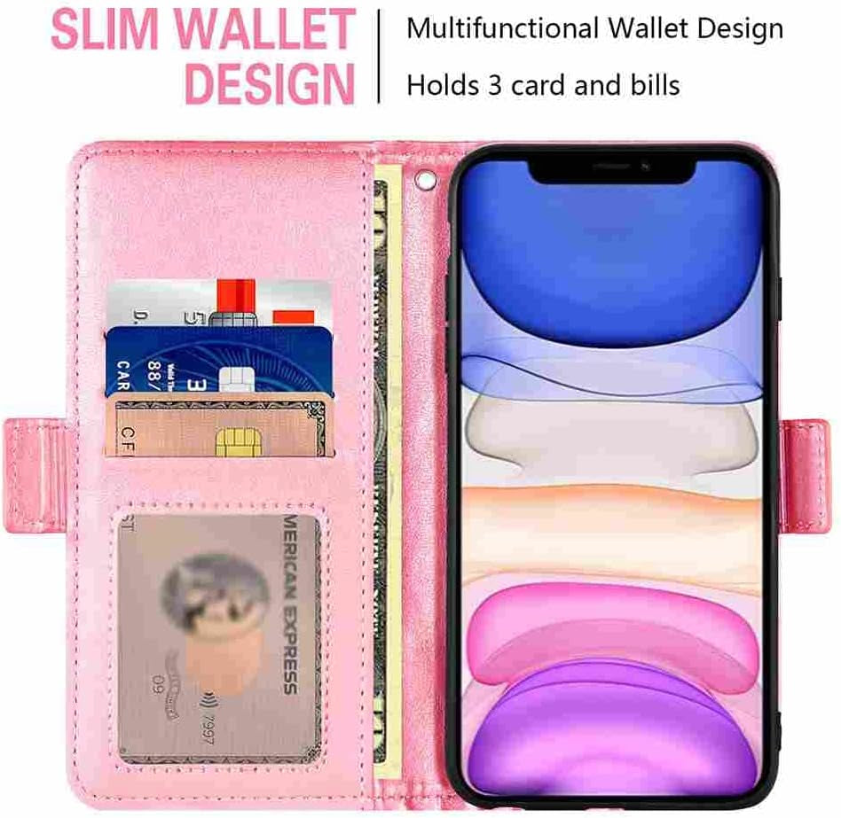 DIIGON Phone Cover Folio Wallet Case for LG V30, Premium PU Leather Slim Fit Cover for LG V30, 1 Photo Frame Slot, Prevent Dirt, Pink  DIIGON   