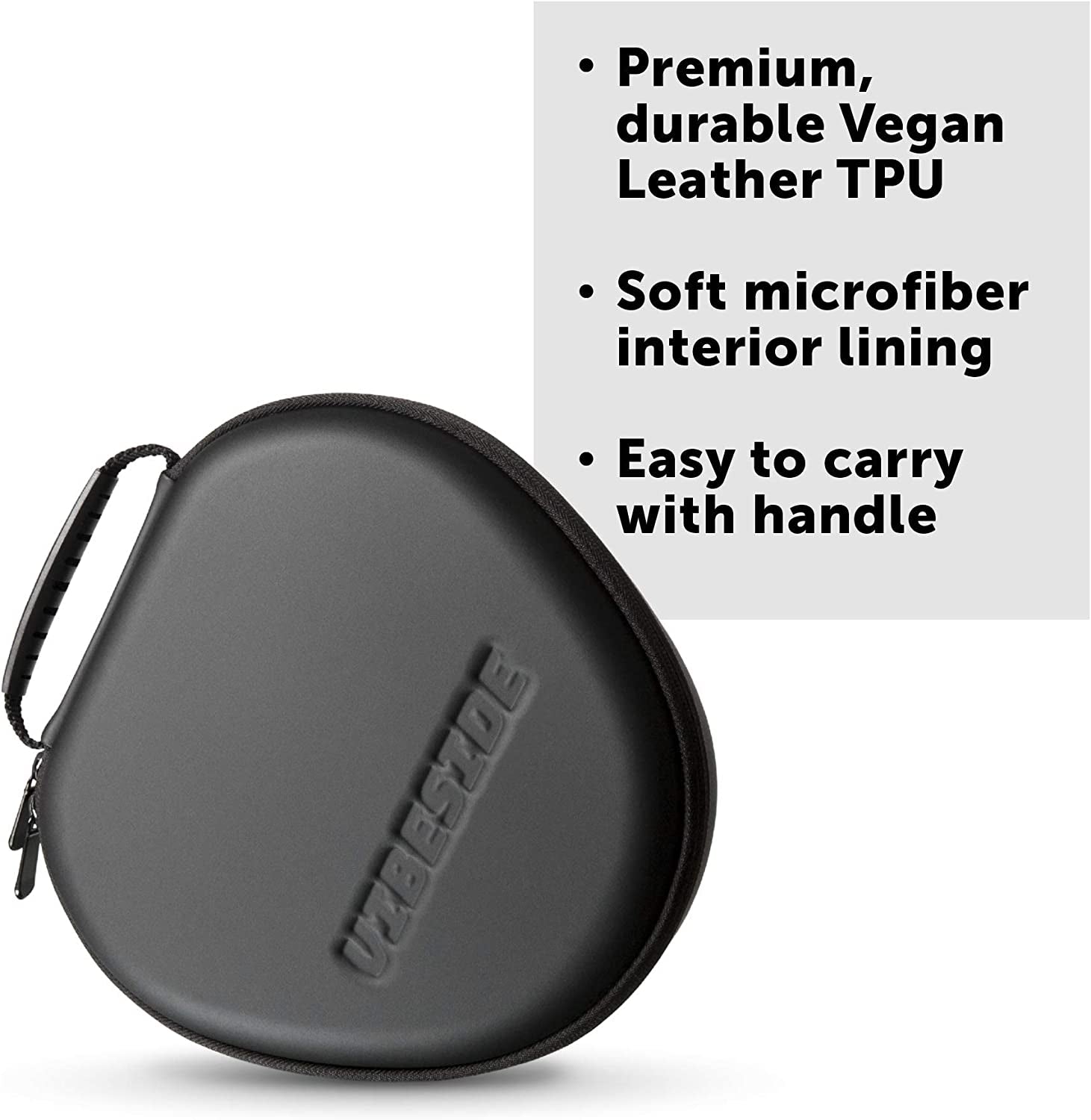 Vibeside Premium Smart Case for Airpods Max with Sleep Mode and Interior Mesh Pocket - Organizer Travel Carrying Case for Headphones - Protective Cover Storage Bag for Airpods Max Accessories  VIBESIDE   