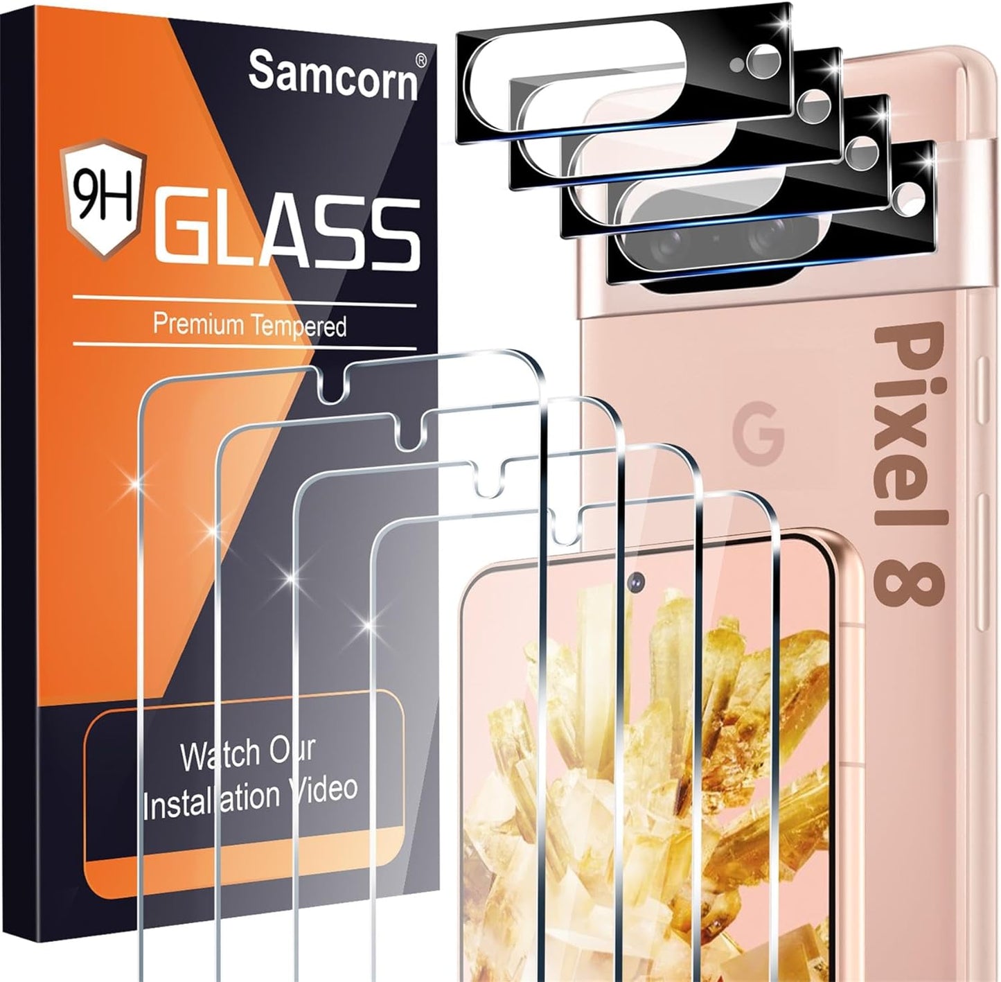 [2+1 Pack] Galaxy Note 20 Ultra Privacy Screen Protector, Fingerprint Unlock, HD Clear Anti-Spy Film for Samsung Galaxy Note 20 Ultra 5G Tempered Glass Camera Screen Protector  Samcorn Pixel8New-6.17Inch-Clear  