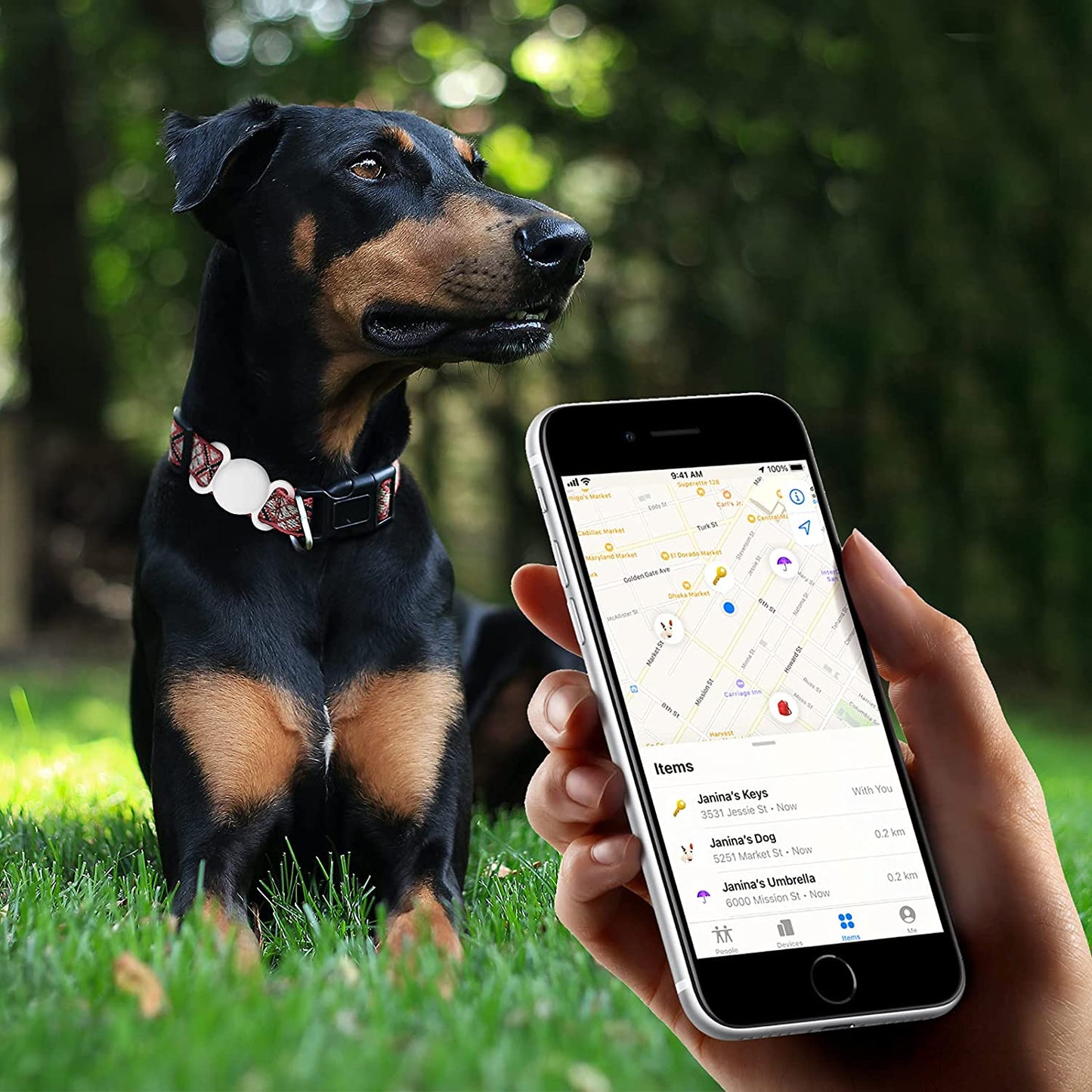 Air Tag Dog Collar Holder(2 Pack), Protective Silicone Pet Collar Case for Apple Air Tag 2021, Anti-Lost Air Tag Case Holder Compatible with Cat Dog Collars Charms & Pets Accessories - Black & White  typecase   