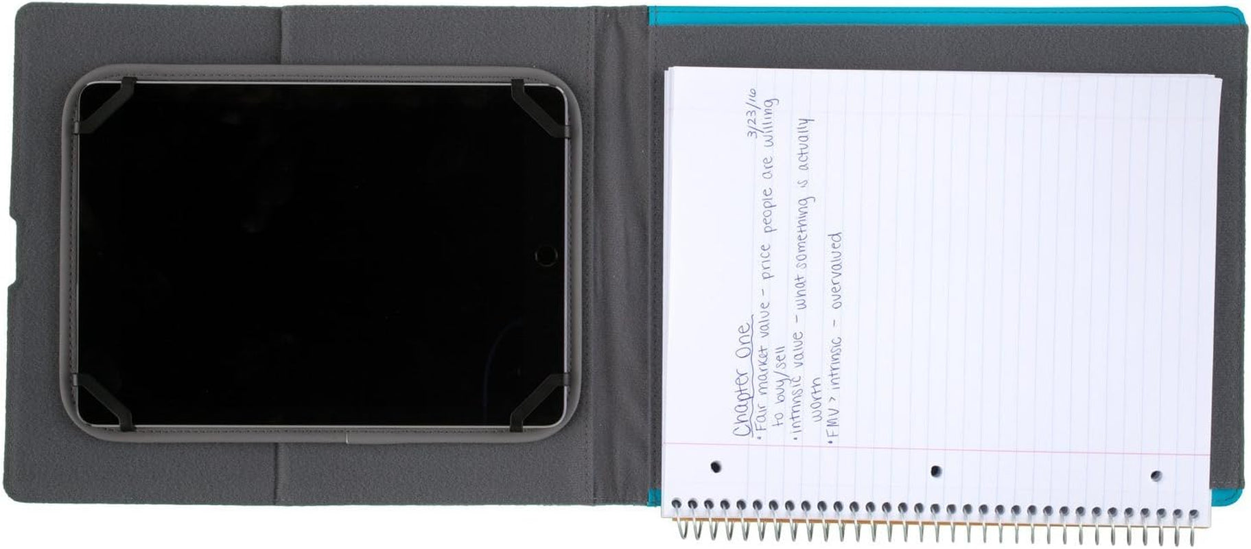 Five Star Tablet Stand / Holder + Notebook Case, Teal (73328)  ACCO Brands   