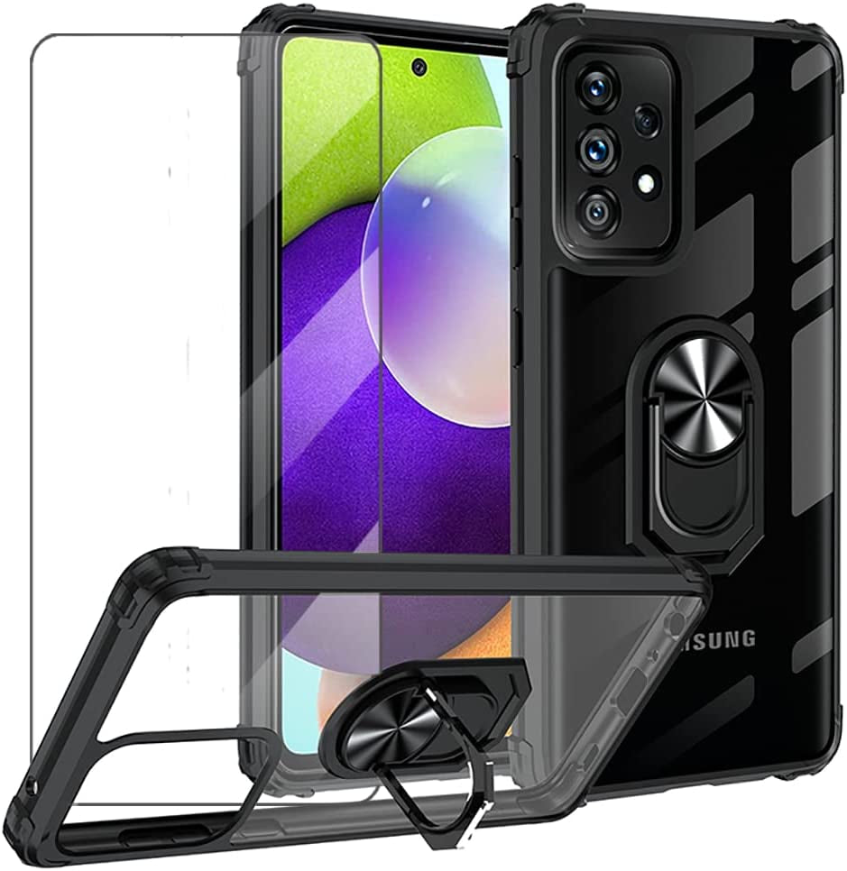 Niopiee for Google Pixel 6A Case Crystal Clear Hard Slim Case Hybrid Shockproof Bumper with Tempered Glass Screen Protector Full Body Anti-Yellow Anti-Scratch Phone Protective Cover  NIOPIEE Galaxy A53 5G  