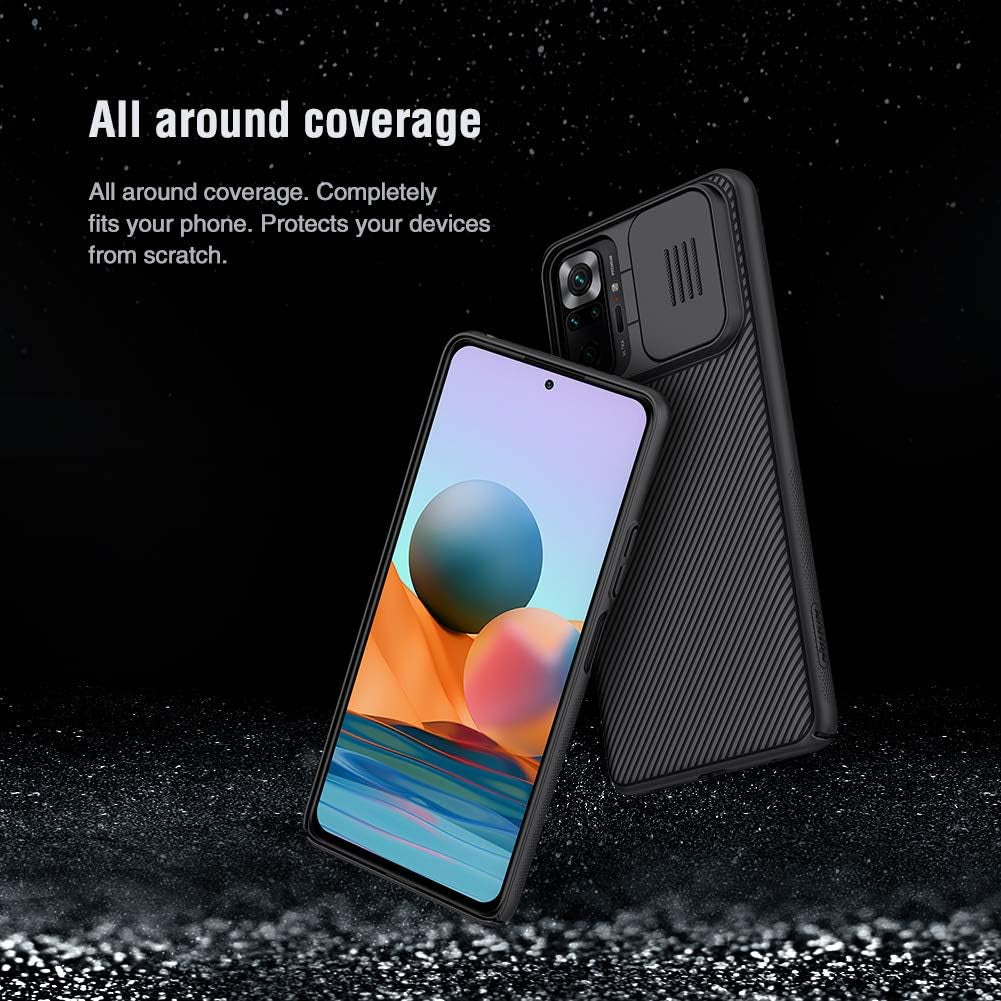 For Xiaomi Redmi Note 10 Pro Case, Nillkin Camshield Slim Case Protective Cover with Camera Protector Hard PC TPU Ultra Thin Anti-Scratch Phone Case for Redmi Note 10 Pro/Note 10 Pro Max (Black)  Grand Eletronics   