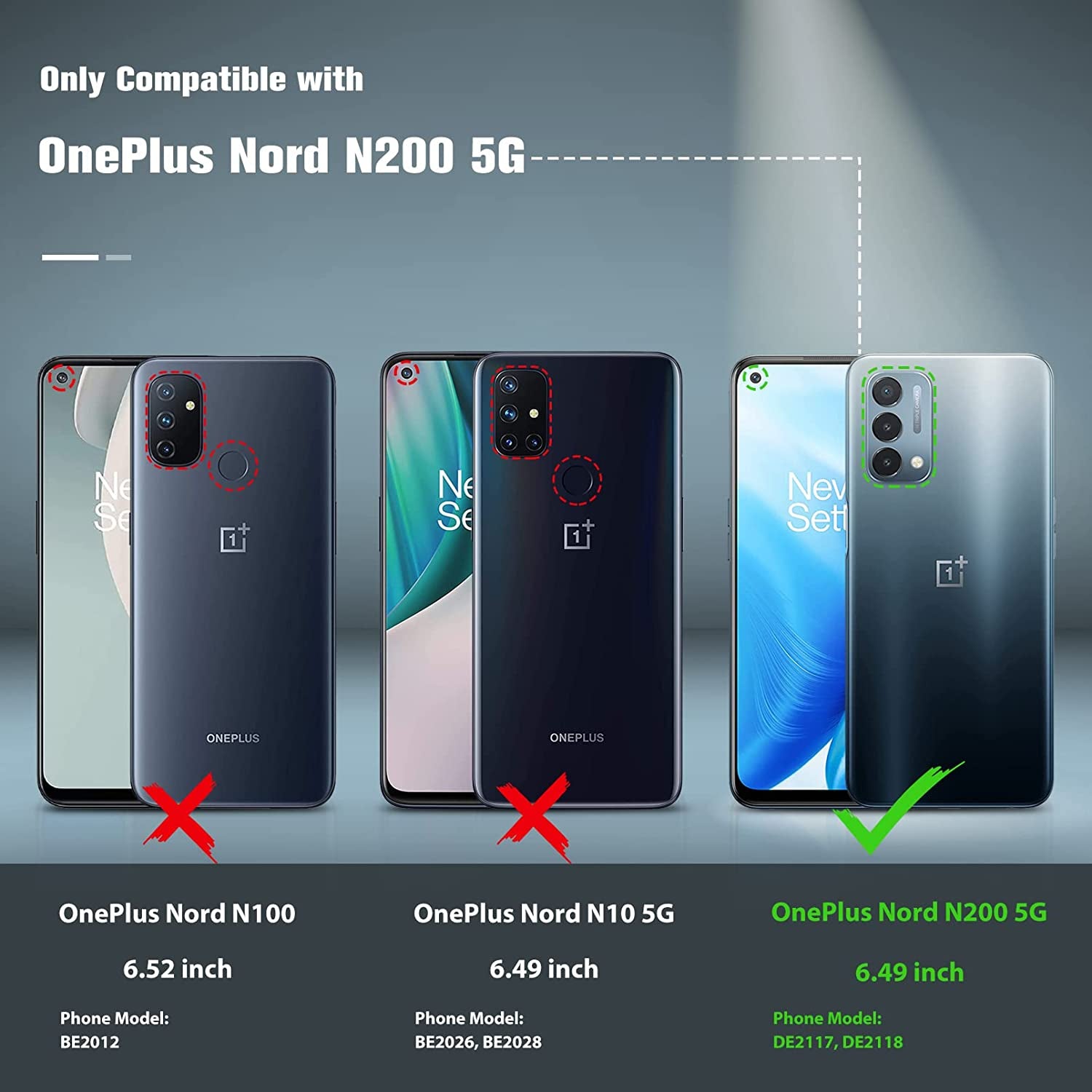 JXVM for Oneplus Nord N200 5G Case: Dual Layer Protective Heavy Duty Cell Phone Cover Shockproof Rugged with Non Slip Textured Back - Military Protection Bumper - 6.49Inch (Black Black)  binghexin   