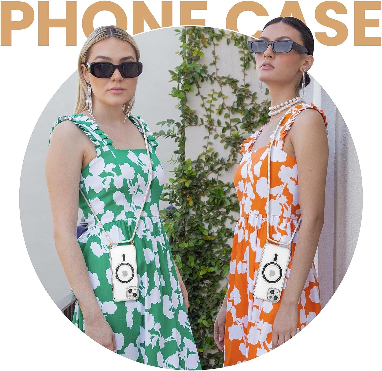 ZCDAYE Magnetic Clear Case for Iphone 13, [Compatible with Magsafe] [Lens Protector] Crossbody Adjustable Neck Lanyard Phone Case Premium TPU Shockproof Cover for Iphone 13(6.1 Inches) - Sliver  ZCDAYE   