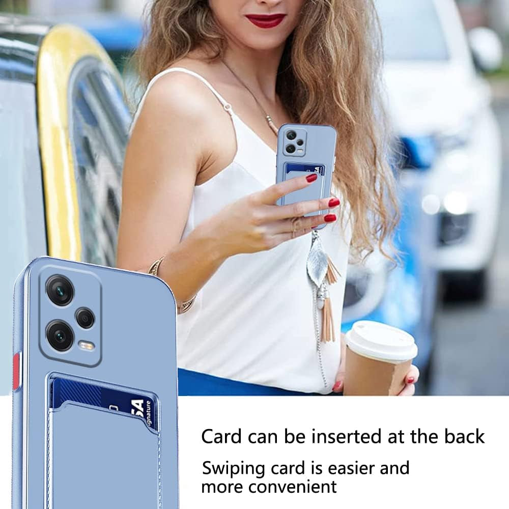 Tiwinxing Compatible with Redmi Note 12 Pro plus Case with Card Holder Shockproof Phone Cases for Xiaomi Redmi Note 12 Pro plus Anti-Scratch Silicone TPU Redmi Note 12 Pro plus Cases (Grey)  Tiwinxing   