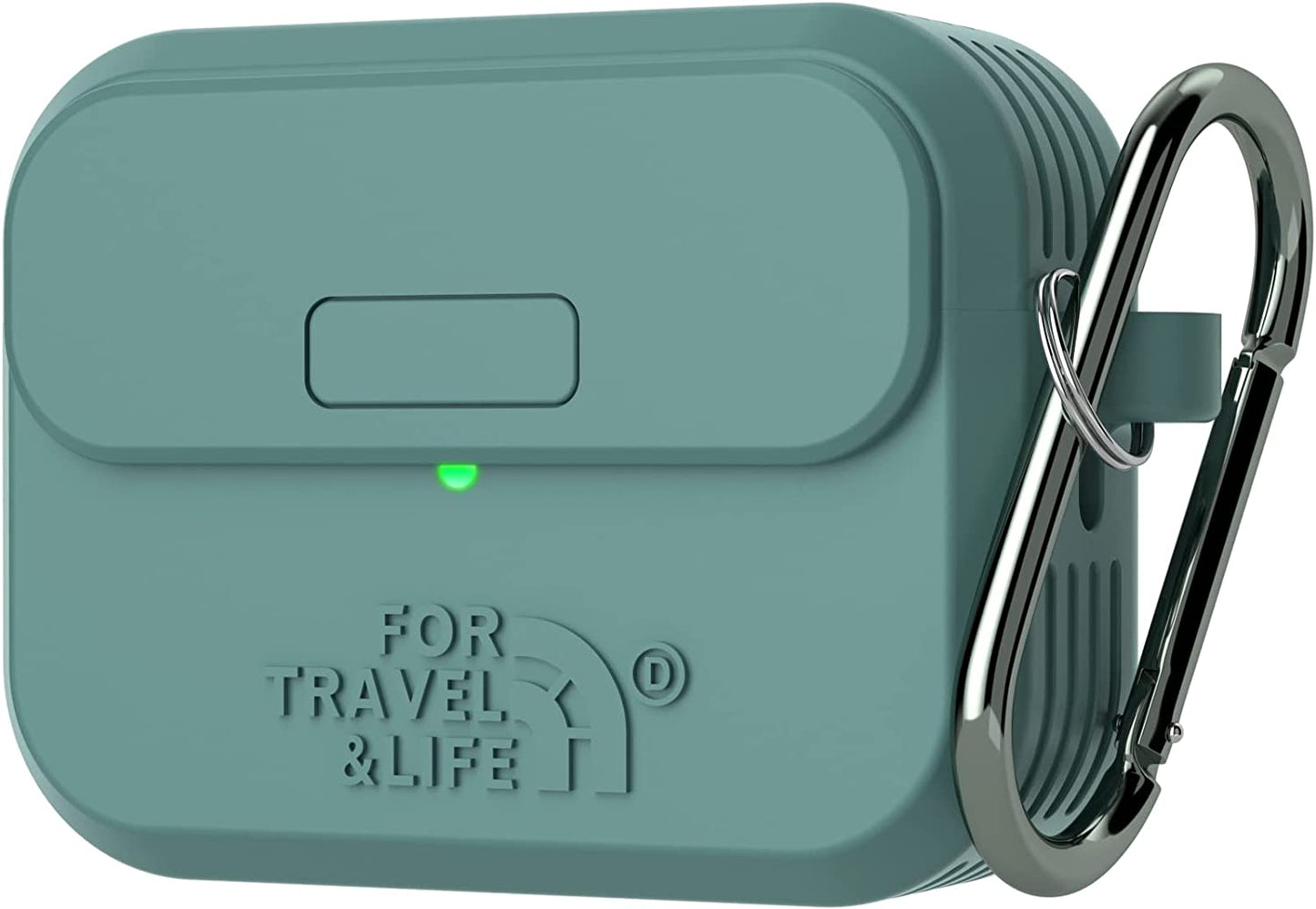 Airpods Pro 2Nd/1St Generation Case Cover,Secure Lock Full Protective Silicone Skin Accessories for Women Men with Apple Airpods Pro 2022/2019 Charging Case,Design by Doboli,Khaki  Doboli Pine Green  