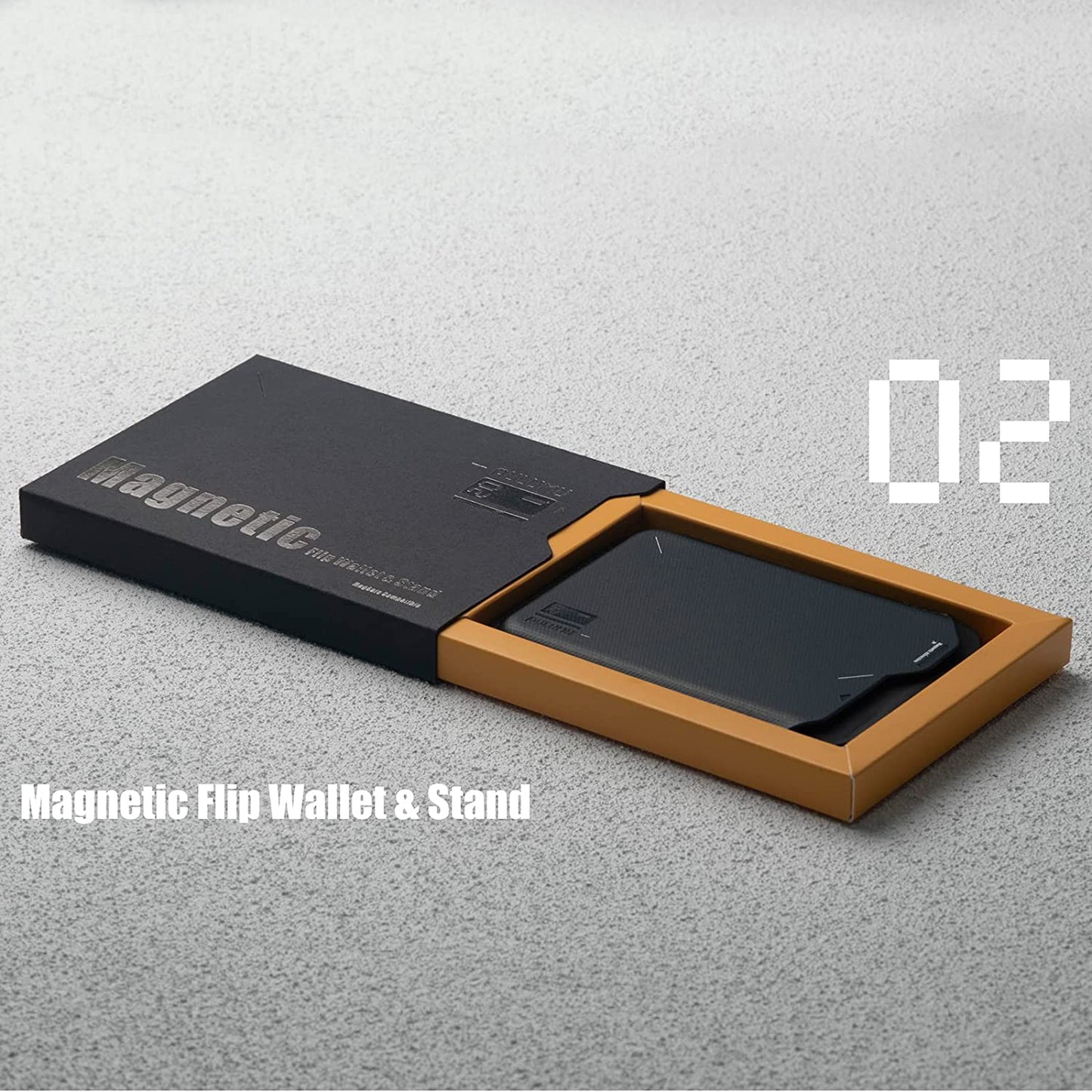 Aulumu G02 [2-In-1] Mag Safe Card Wallet Holder [Lightweight Version], Adjustable Stand, Open ID Window, Magnetic Phone Wallet Stick on for Iphone 14 Pro Max/14 Pro/14/14 Plus/13/12 Series Black  aulumu   