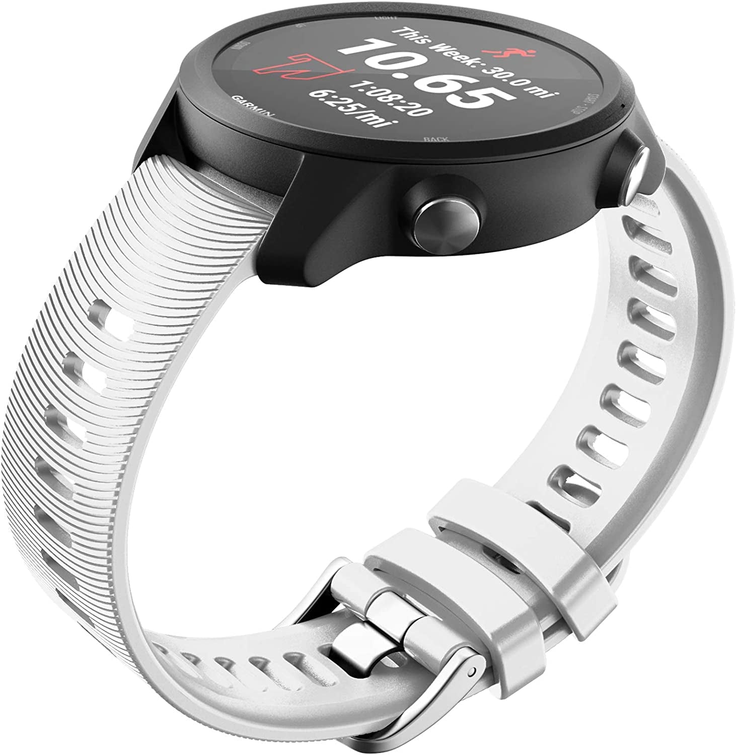 Notocity for Garmin Forerunner 245 Band Forerunner 55 Band, 20Mm Replacement Band for Galaxy Watch 5/5 Pro Galaxy Watch 4 Vivoactive 3 Forerunner 645/245 Music Band  NotoCity white  