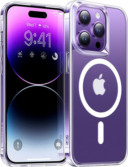 TORRAS Iphone 14 Pro Slim Matte Case - Military-Grade Drop Tested, Magsafe Compatible, Anti-Fingerprint, Frosted Clear  TORRAS   