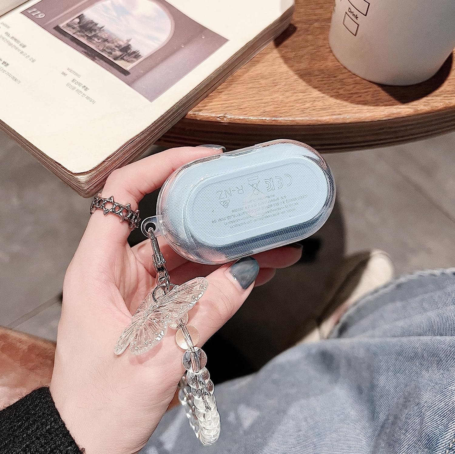 CASEVERSE Case for Samsung Galaxy Buds plus (2020) /Galaxy Buds (2019), Protective Hard Cover Skin with Keychain Carabiner Support Wireless Charging  CASEVERSE   