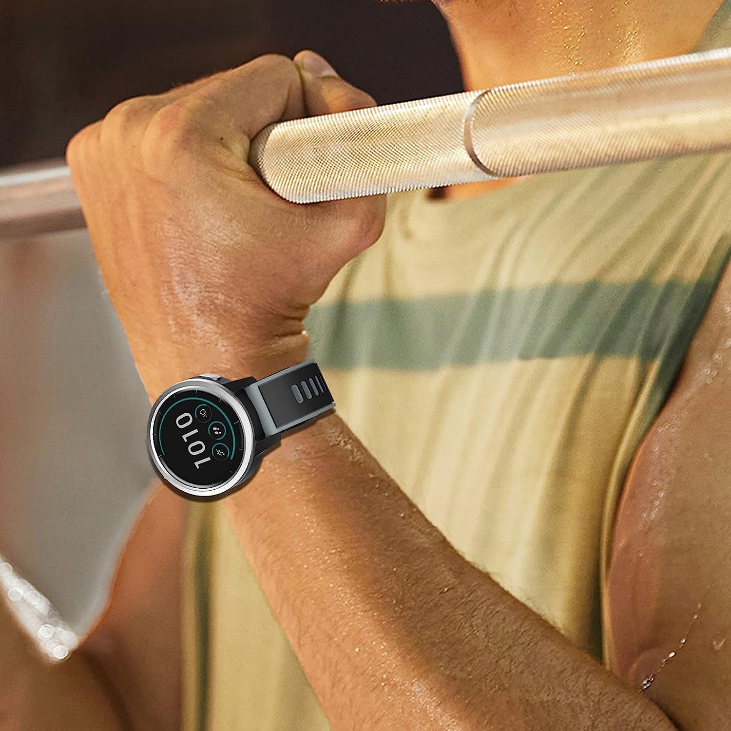 ISABAKE Bands for Compatible with Garmin Vivoactive 4/ Samsung Galaxy Watch 46Mm, 22Mm Silicone Band for Ticwatch Pro S2//E2/Venu 2/Samsung Gear S3 Classic/Samsung Gear S3 Frontier/ Huawei GT Smartwatch  Isabake   