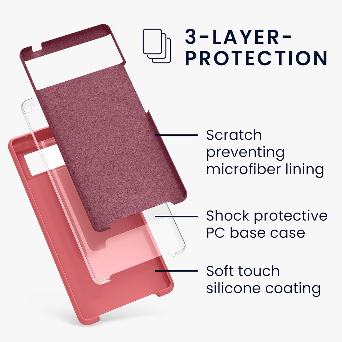 Kwmobile Case Compatible with Google Pixel 6 Case - TPU Silicone Phone Cover with Soft Finish - Dolce Vita  kwmobile   