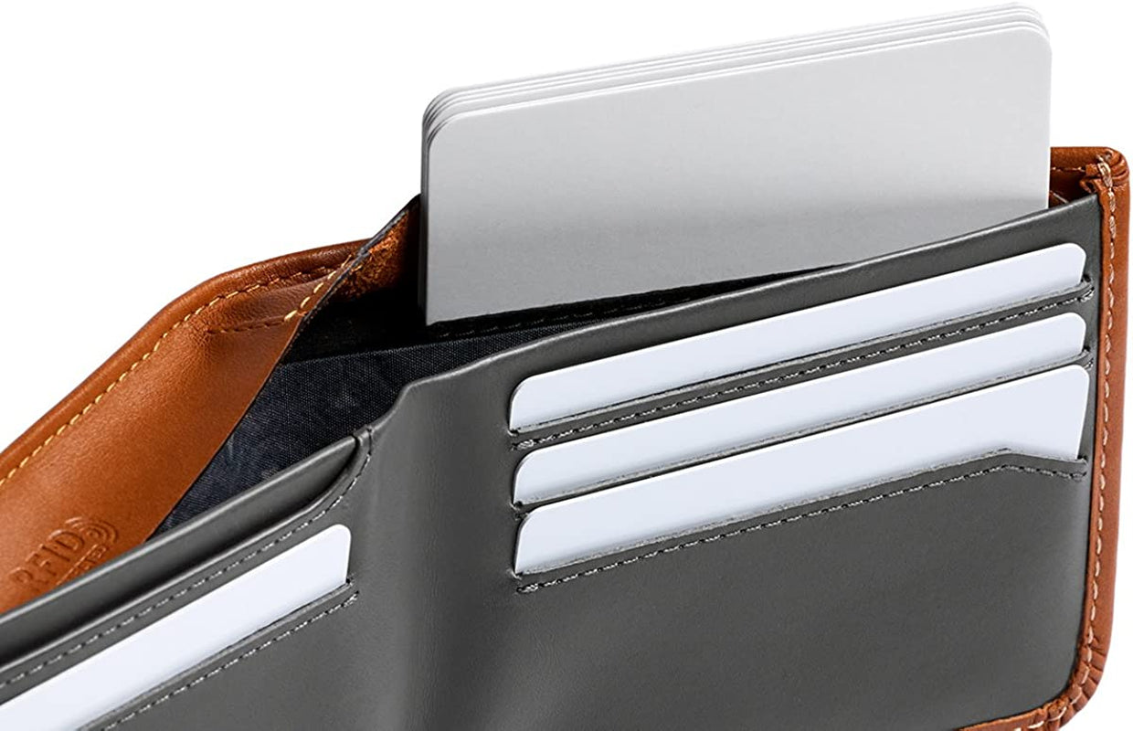 Bellroy Hide & Seek Wallet (Slim Leather Bifold Design, RFID Protected, Holds 5-12 Cards, Coin Pouch, Flat Note Section, Hidden Pocket)  Bellroy   