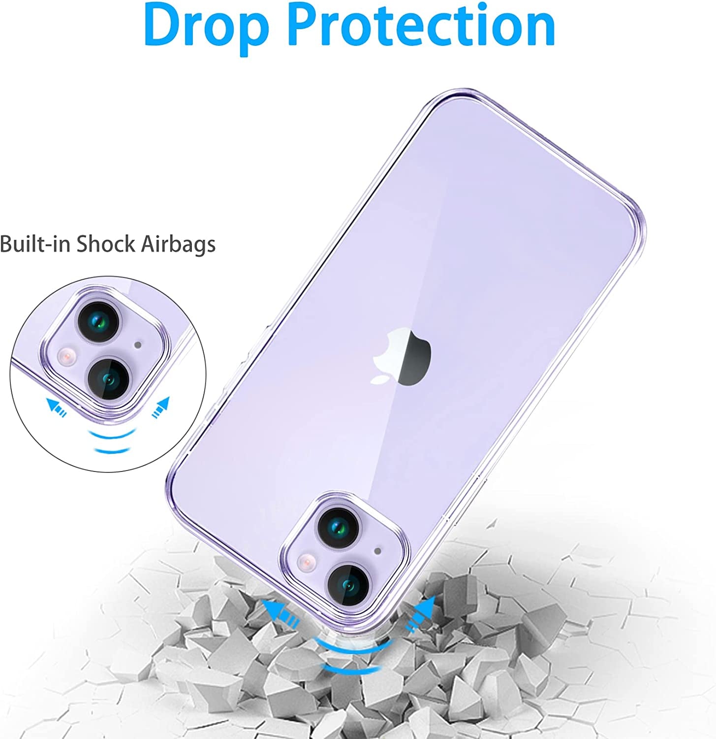 Jjgoo Compatible with Iphone 14 Case Clear, Soft Shockproof Protective Slim Thin Phone Bumper Cover Transparent Phone Case for Iphone 14-6.1 Inch 2022  JJGoo   