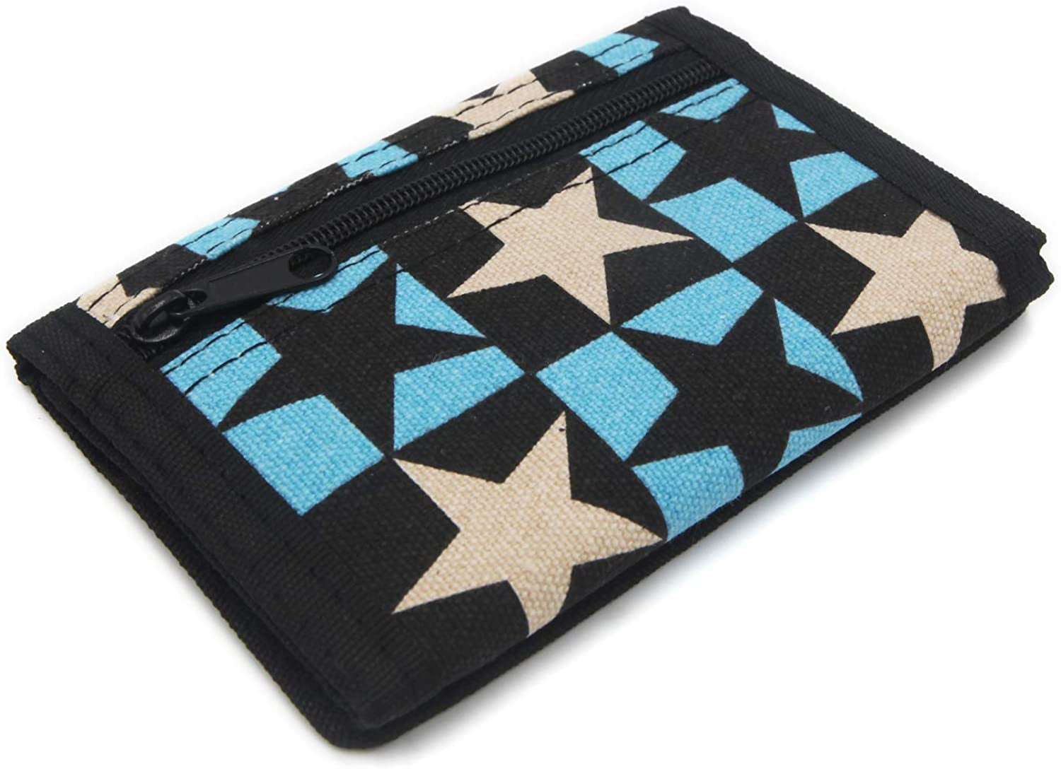 AI-DEE RFID Trifold Canvas Outdoor Sports Wallet for Kids - Front Pocket Wallet with Magic Sticker  AI-DEE   