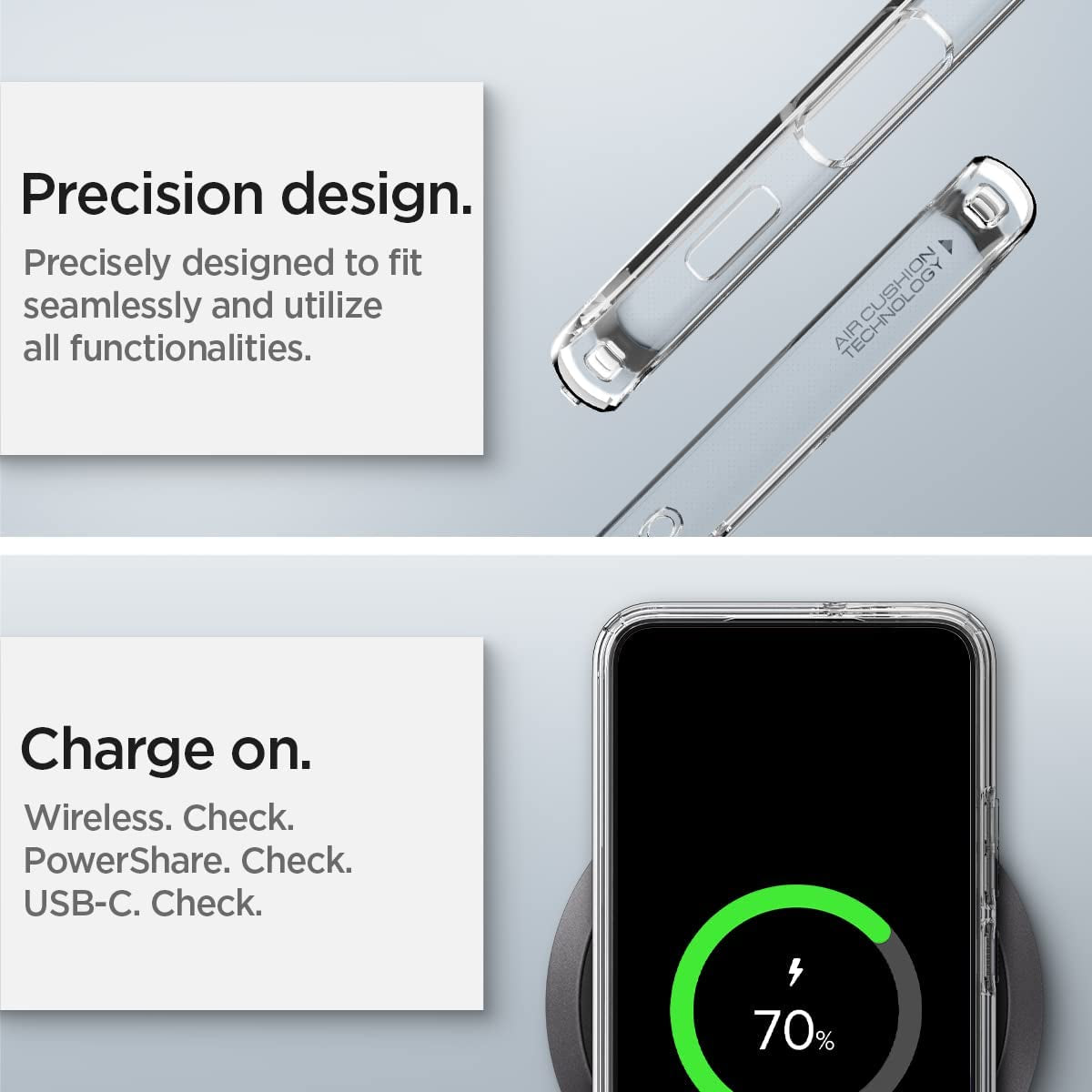 Spigen Ultra Hybrid Designed for Galaxy S22 plus Case (2022) - Crystal Clear  Spigen   