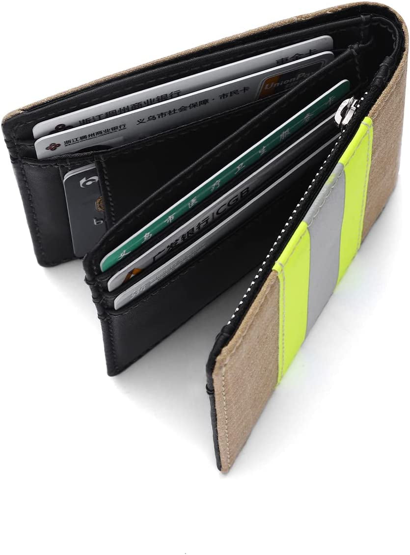 ARCTOTTI Airtag Wallet for Men with Ykk Zipper Pocket Security Rfid Blocking Attach Flip Pocket Cash, 14Card Slots Durable Nomex Fabric, Id Window Credit Card Holder with Gift Box  ARCTOTTI   