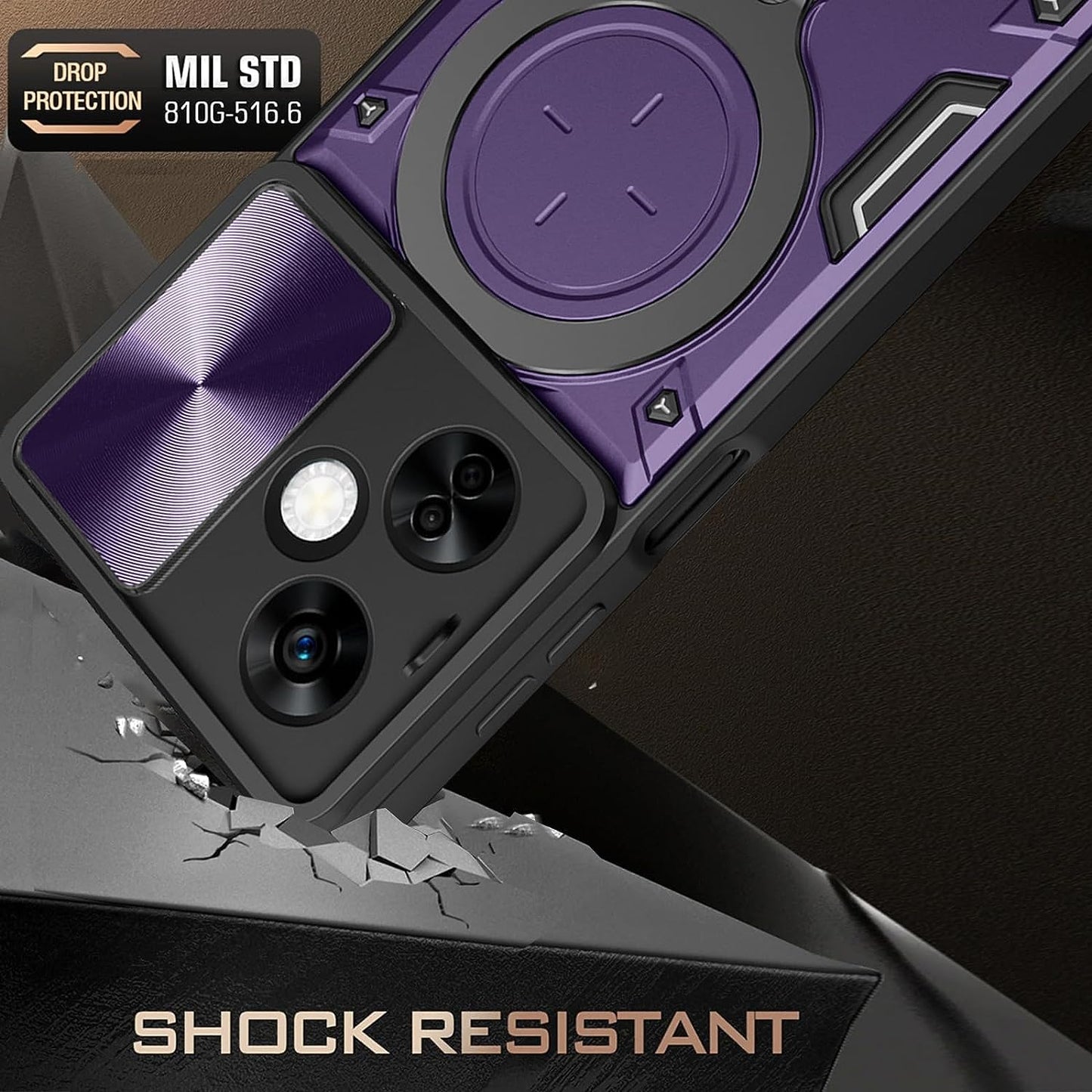 Guzhthi for Oneplus Nord N30 5G Case: Cell Phone Back Cover with Screen Protector [Lens Cap Sparkle] - Purple  Guzhthi   