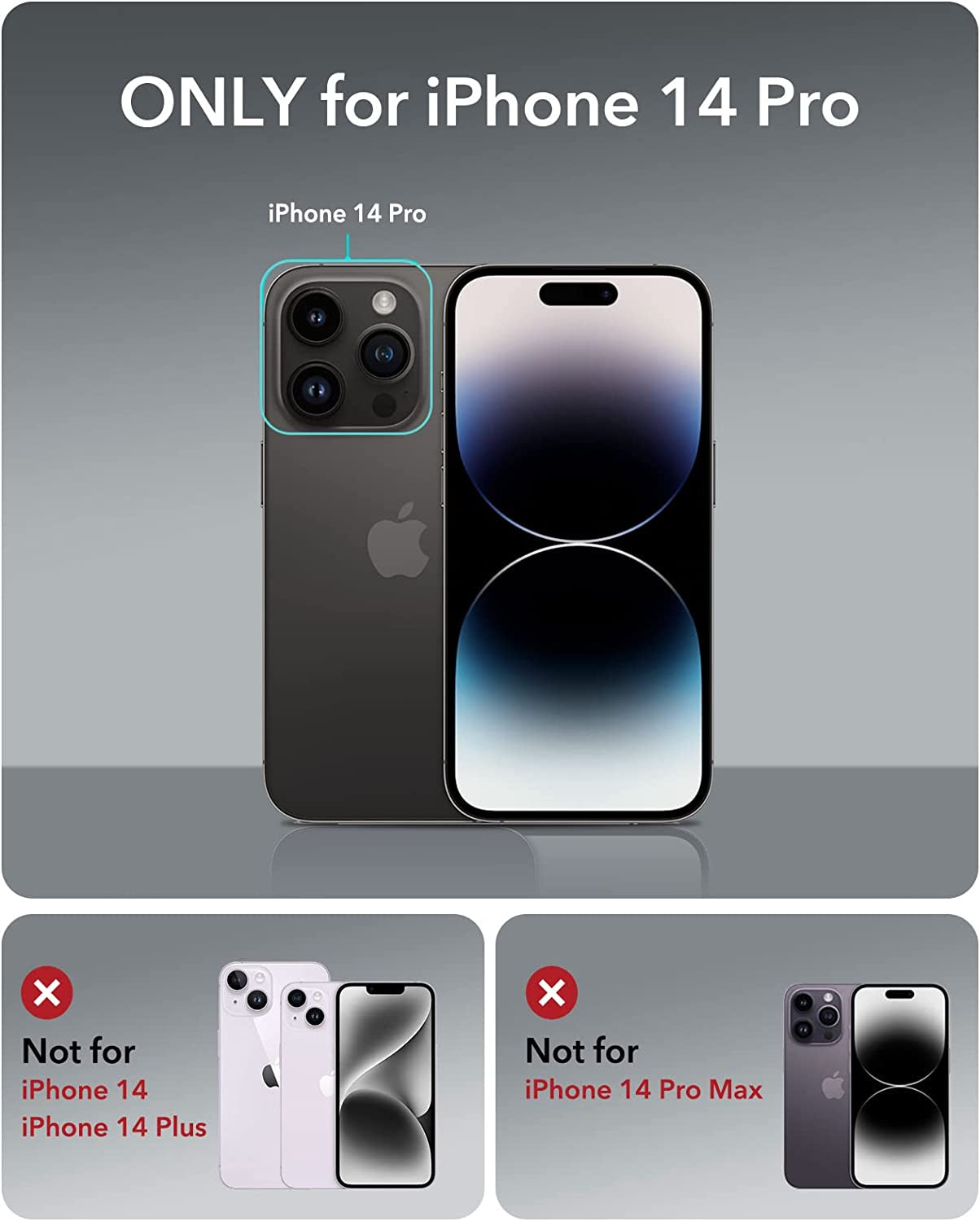 ESR Halolock Magsafe Wallet and Clear Case Set, Compatible with Iphone 14 Pro Case, Black Detachable Magsafe Wallet with Adjustable Stand, 3-Card Holder, Military-Grade Protection  ESR   