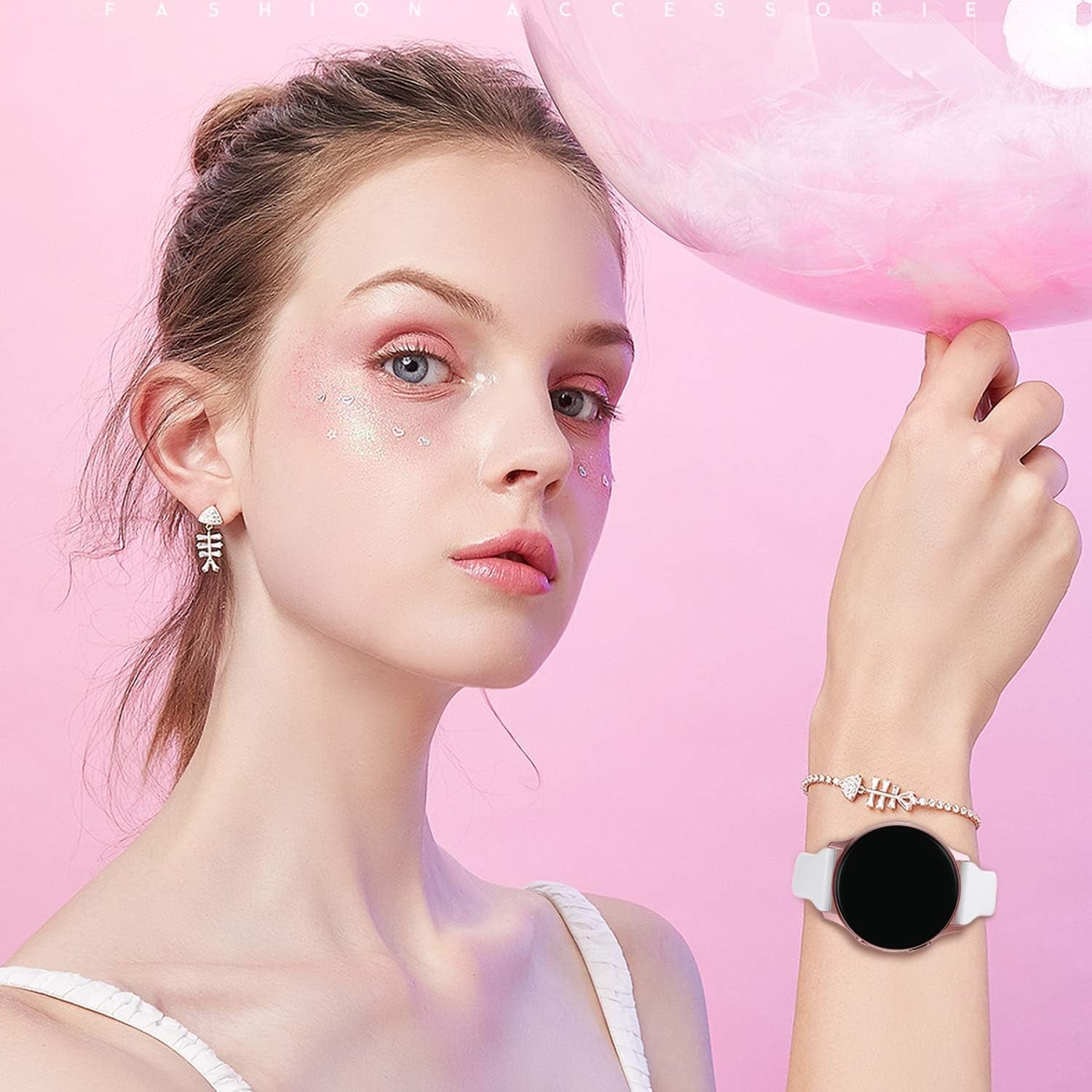 Vcegari (3 Pack) Band Compatible with Samsung Active 2 Watch 40Mm 44Mm, Galaxy Watch 3 41Mm/Galaxy Watch 42Mm/Gear S2 Classic/Gear Sport Bands, 20Mm Slim Silicone Sport Strap for Women Men  Vcegari   