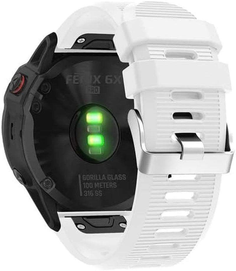 KOSSMA 26Mm Width Outdoor Sport Silicone Replacement Watch Strap for Garmin Fenix 5X plus 6X Pro 3 HR Band Wristband Watchband Bracelet  KOSSMA I 26mm For Tactix Delta 