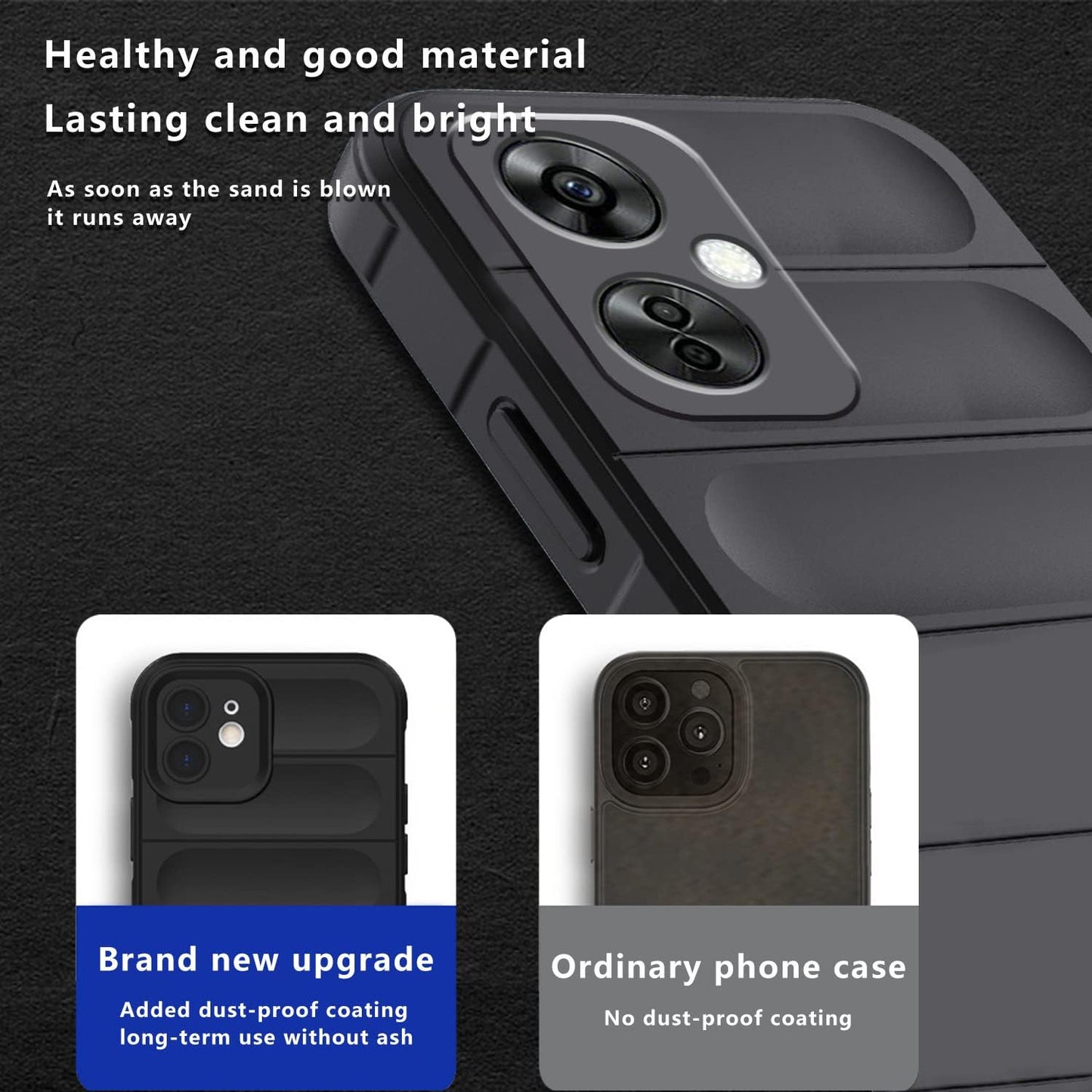 Tiwinxing Case Compatible with Oneplus Nord N30 5G Case Shockproof, Soft TPU Slim Oneplus Nord N30 5G Case for Women Men Anti-Scratch Protective Phone Case (Black)  Tiwinxing   