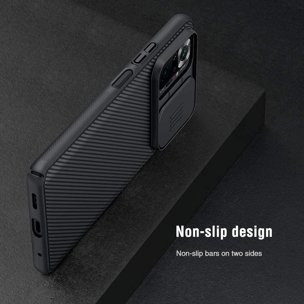 For Xiaomi Redmi Note 10 Pro Case, Nillkin Camshield Slim Case Protective Cover with Camera Protector Hard PC TPU Ultra Thin Anti-Scratch Phone Case for Redmi Note 10 Pro/Note 10 Pro Max (Black)  Grand Eletronics   