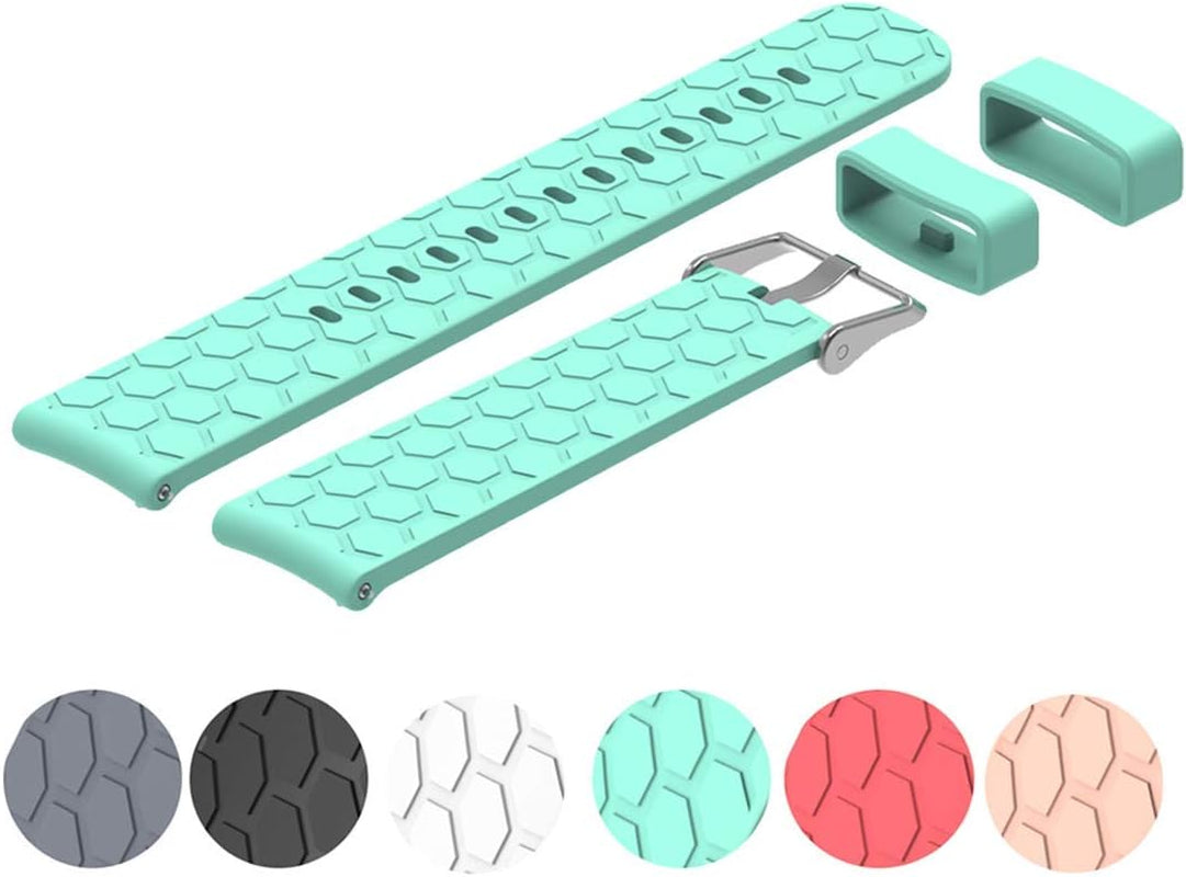 Compatible for Garmin Forerunner 245/Forerunner 645/Venu/Venu Sq/Vivoactive 3 Bands Replacement Accessory Sport Colourful Silicone Bracelet 6Pack 20MM Strap Band for Garmin Smartwatch  E ECSEM   