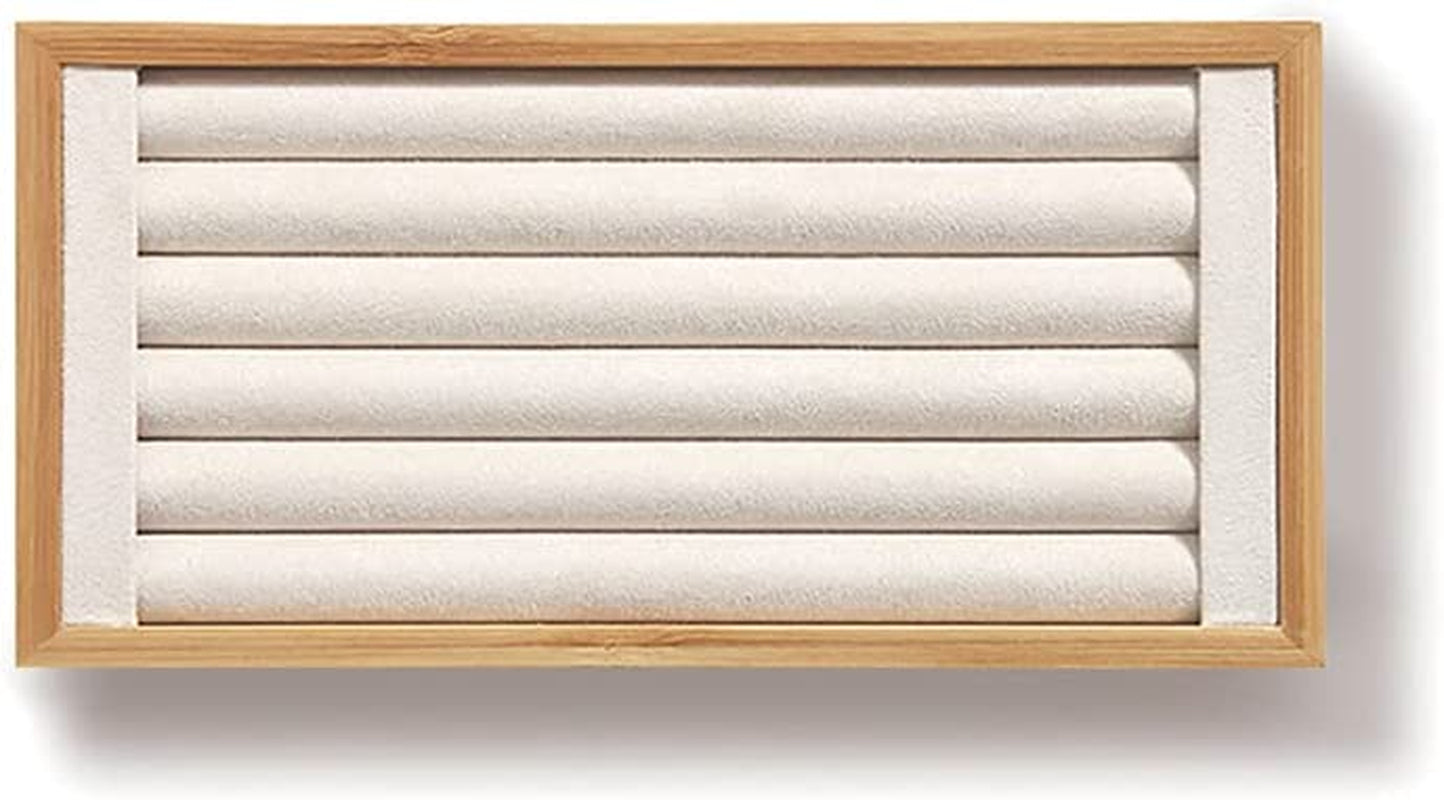 Kanwoder Bamboo Ring Holder,Ring Display Stand,Jewelry Organizer Stand for Rings Earrings Selling（Beige）  Kanwoder   
