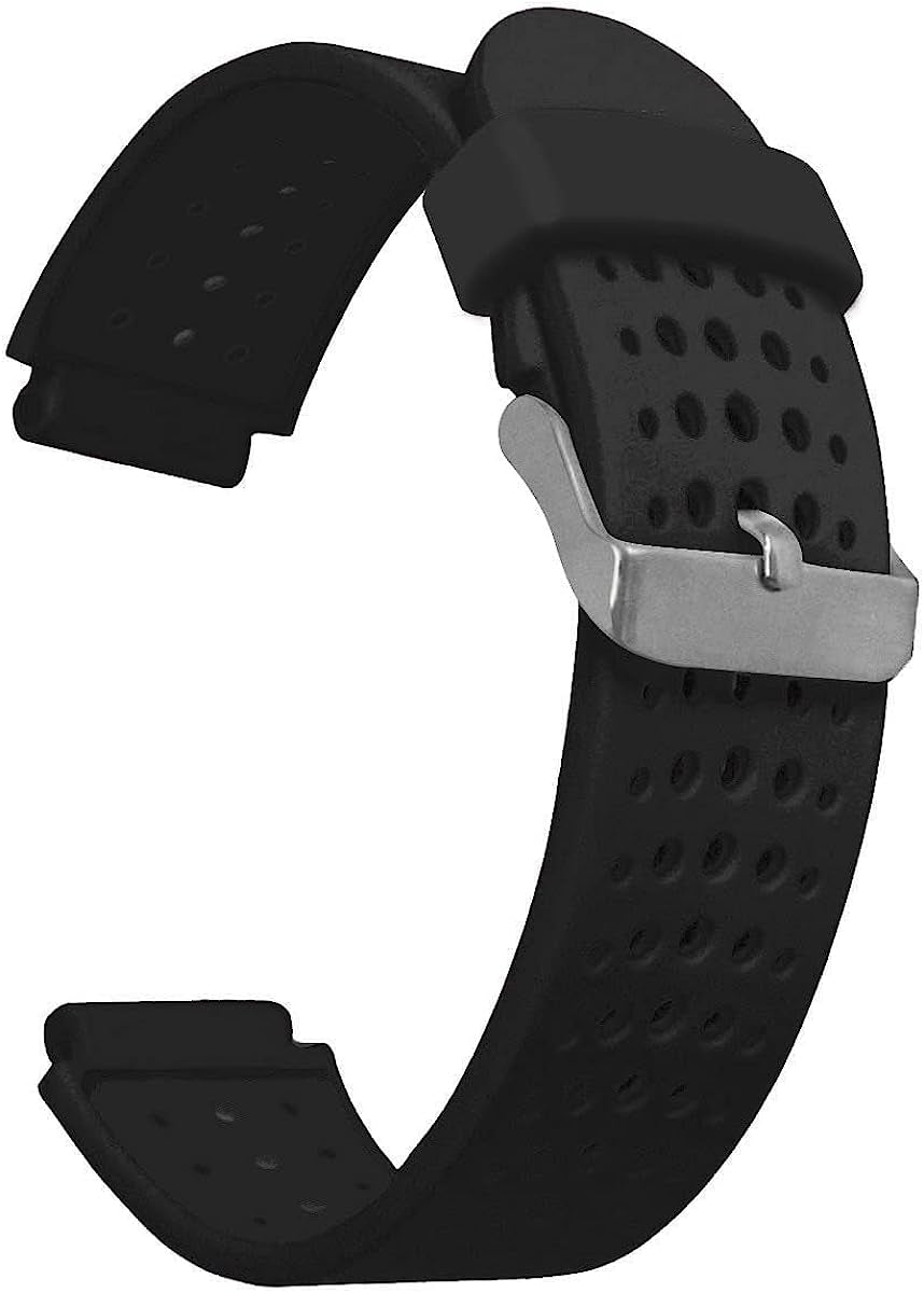 XIRIXX Fashion Silicone Wrist Band for Garmin Forerunner 220 230 235 620 630 Smart Watch Strap Watchband for Forerunner Fitness Tracker  XIRIXX Black  