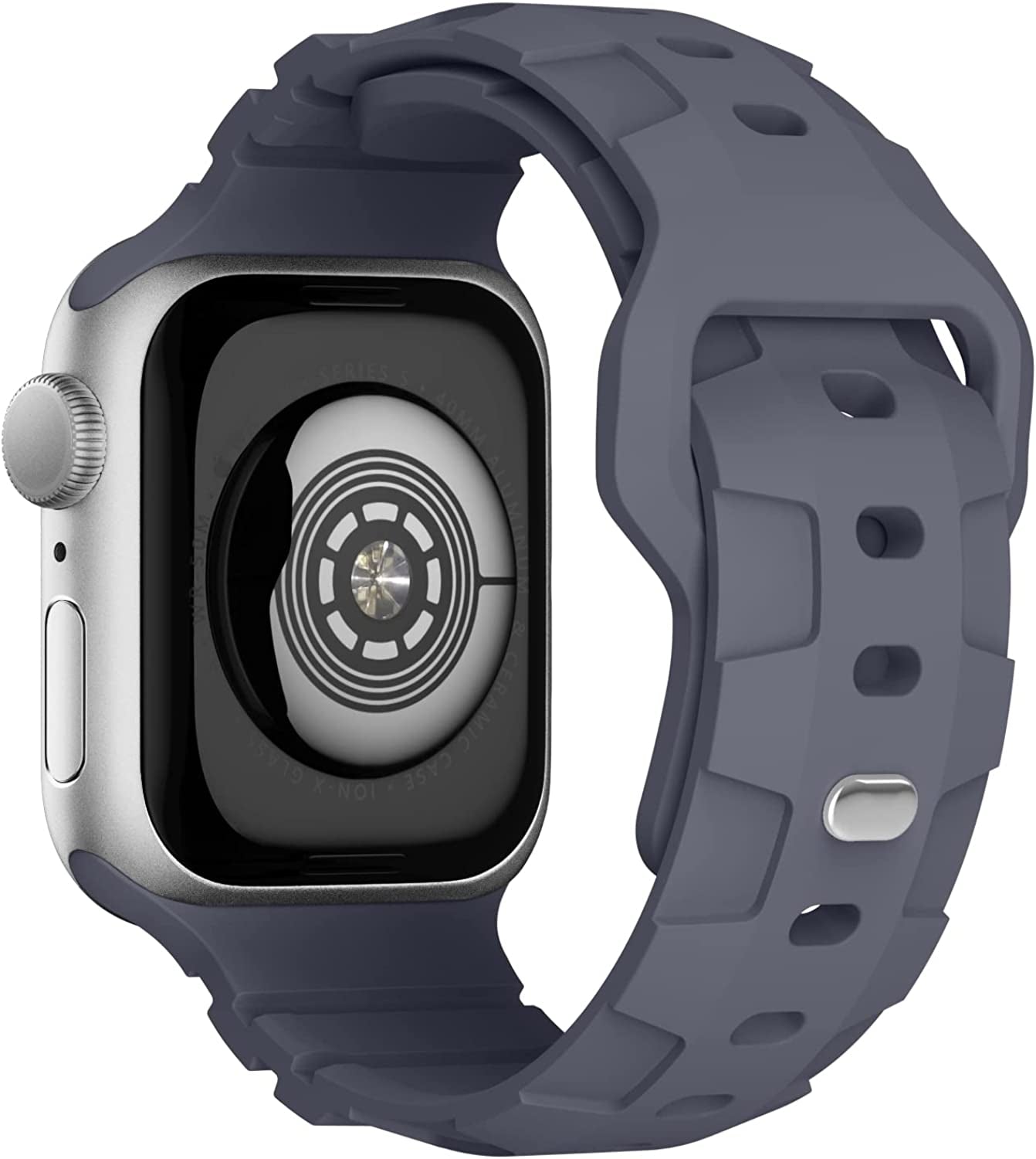 Recoppa Compatible with Apple Watch Band 49Mm 45Mm 44Mm 42Mm 41Mm 40Mm 38Mm Band for Men Women, Soft Silicone Replacement Bands for Iwatch Series 8/7/6/5/4/3/2/1/Se/Ultra  Recoppa Blue Grey 45mm/44mm/42mm/49mm 