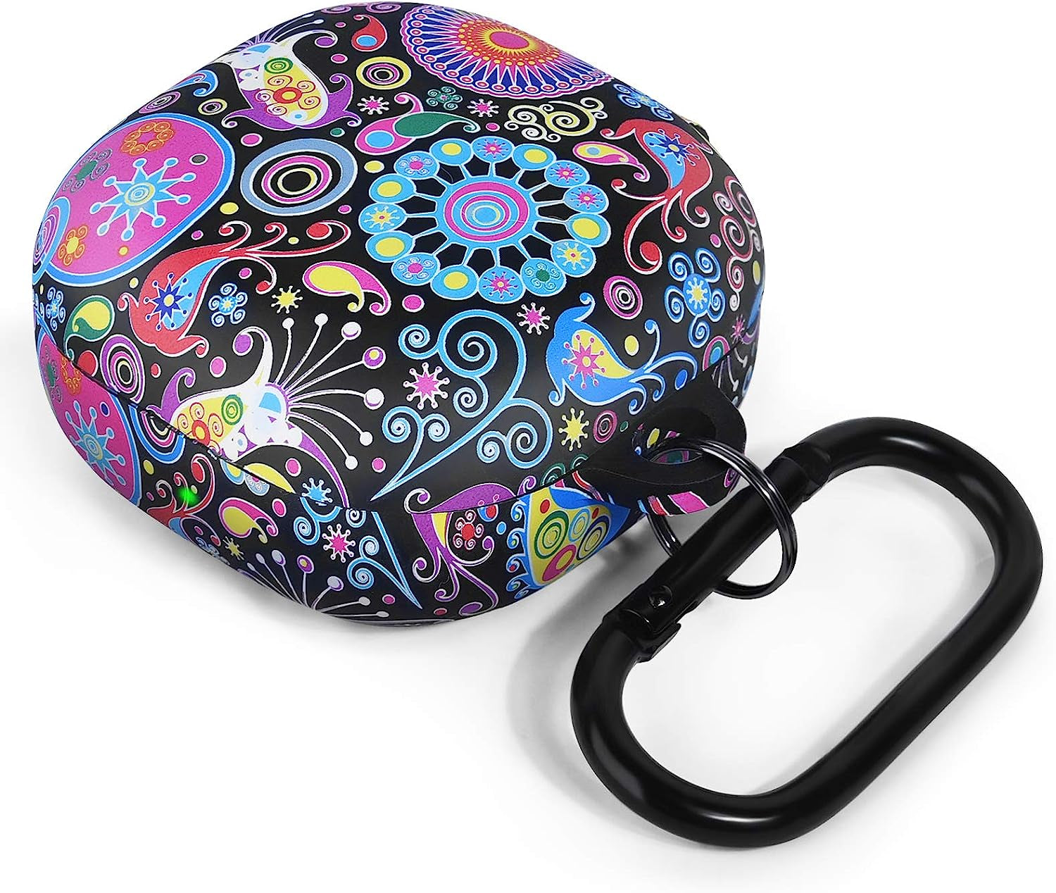 AIRSPO Floral Print Silicone Case Compatible with Samsung Galaxy Buds 2 Case (2021) / Galaxy Buds Pro Case (2021) / Galaxy Buds Live Case (2020) (Black Rose)  AIRSPO Bohemian  