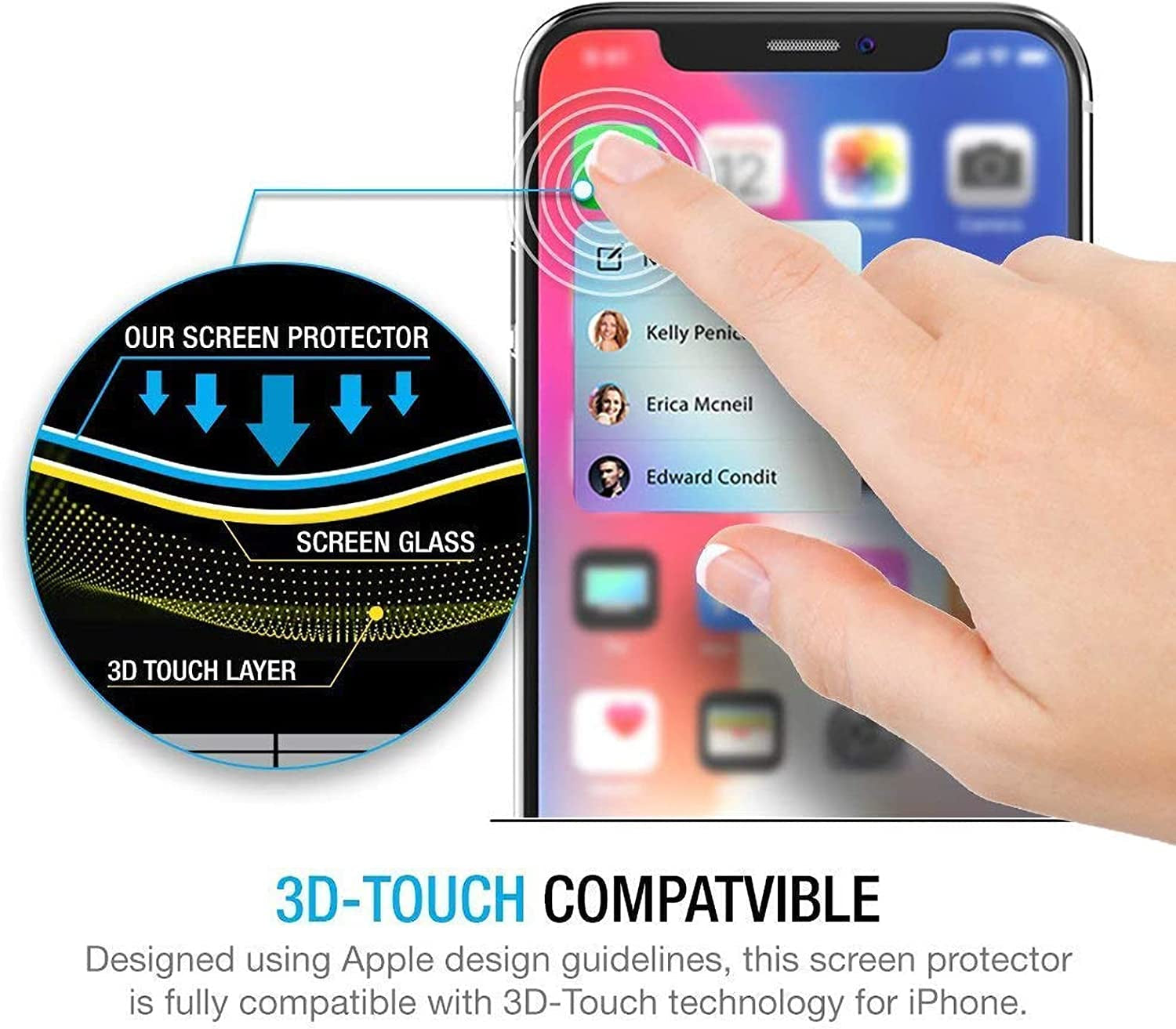 [2 Pack] Privacy Screen Protector for Iphone 11/XR, YMHML Tempered Glass Anti-Spy Bubble Free Case Friendly Easy Installation Film for Iphone 11/XR 6.1 Inch  YMHML   