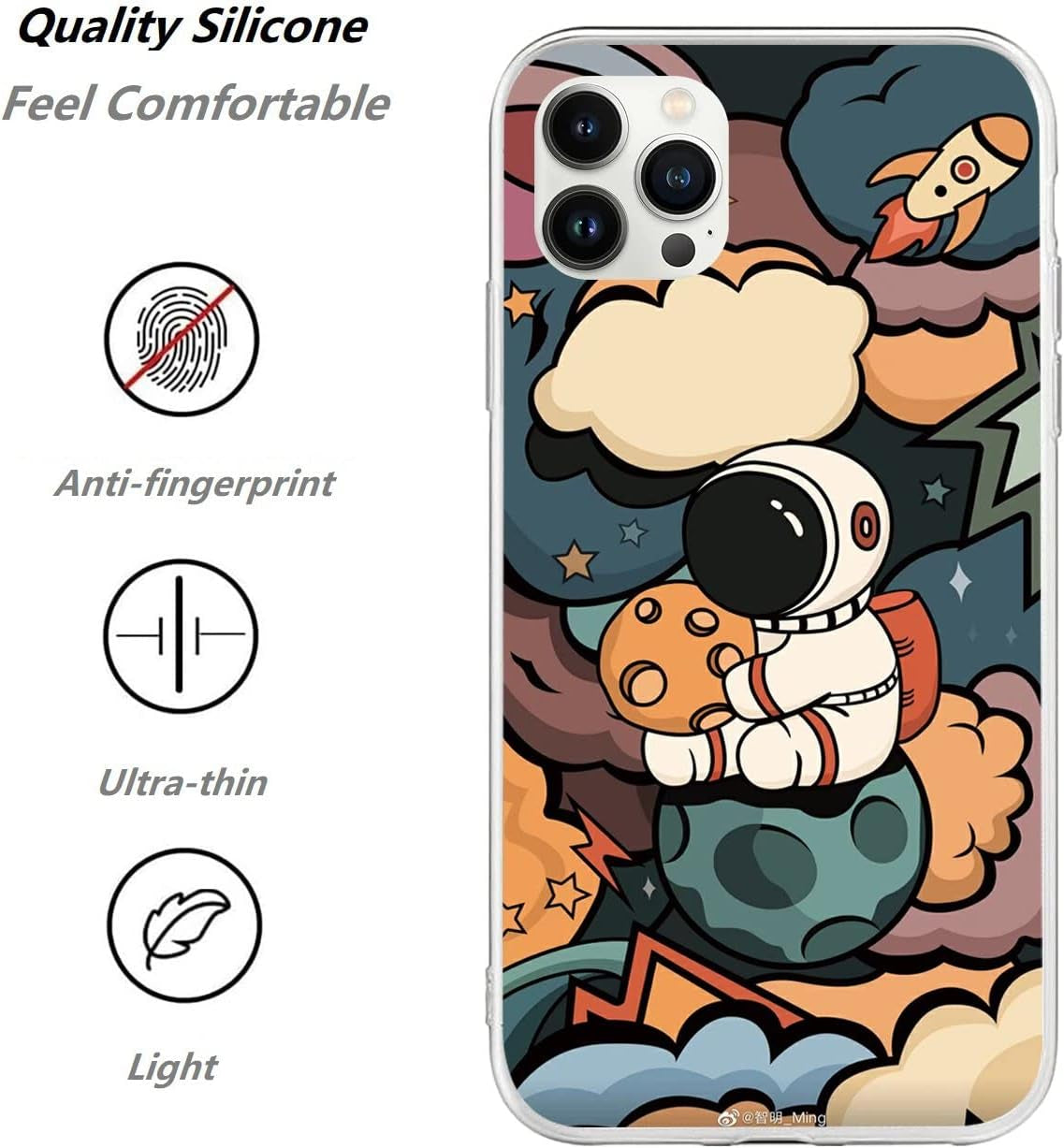 Compatible with LG G7 | LG G7 Thinq | LG G7 Fit | LG G7 One Case Cute Cartoon Astronaut Cosmonaut 355 Cool Kids Girls Women Man Soft Flexible TPU Silicone Phone Case Clear  PTGVCTA   