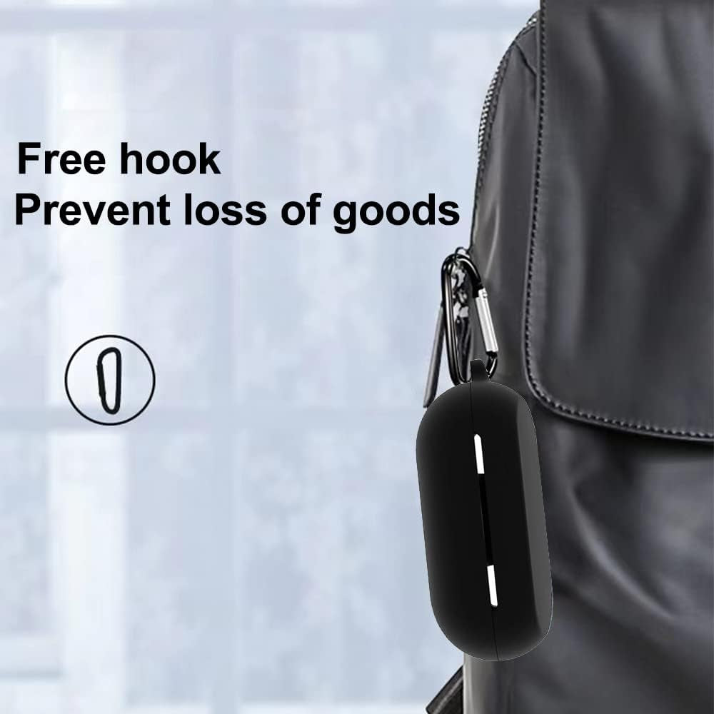 Accdeny Compatible for Sony WF-C500 Headphone Case, [Supports Wireless Charging] [Shockproof Protective Case] Silicone Headphone Case (Black-White)  Accdeny   