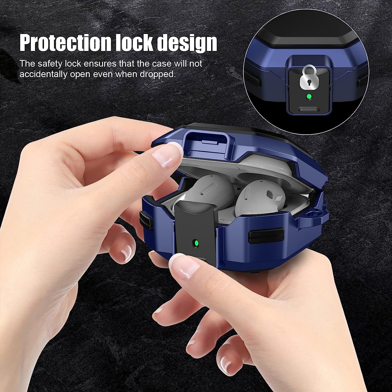 Lechivée for Samsung Galaxy Buds2 Pro Case Buds Pro Case Buds 2 Case Galaxy Buds Live Case with Security Lock Heavy Duty Shockproof Protective Case Cover with Carabiner for Samsung Earbuds Case  leChivée US   