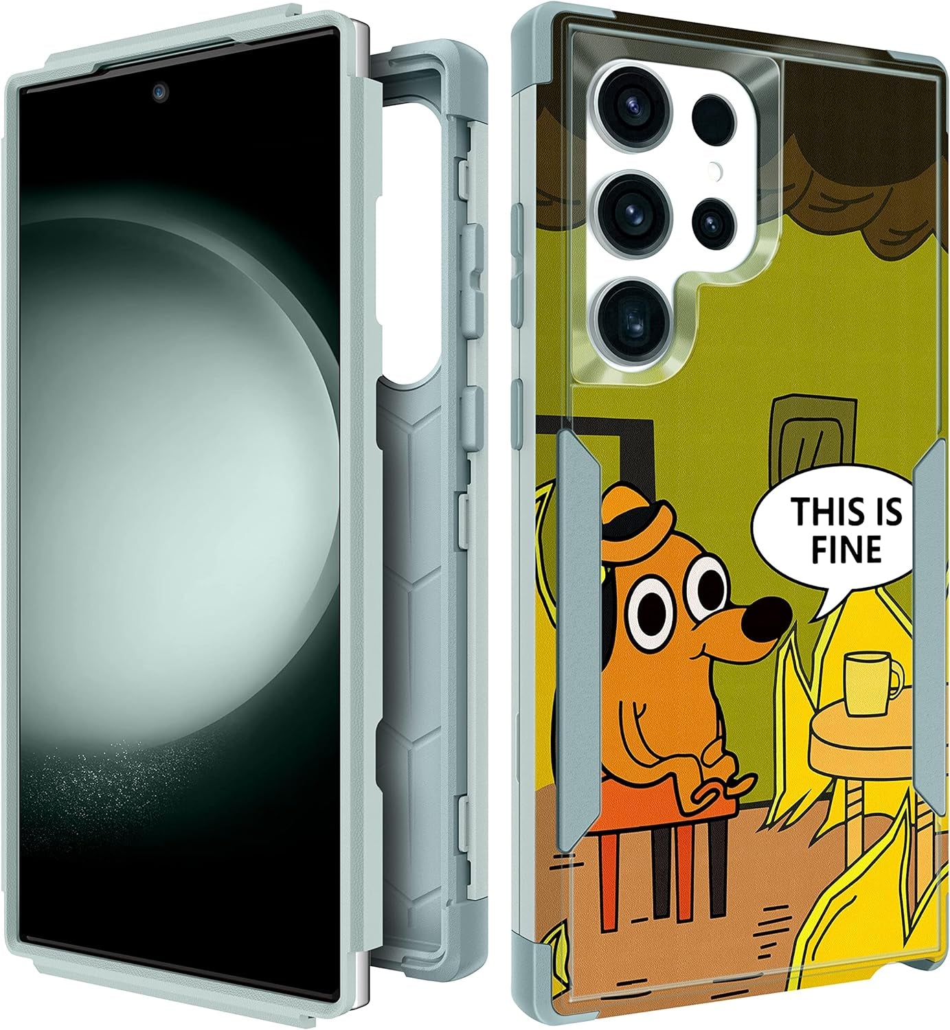 Plakill for Samsung Galaxy S22 Ultra Case Heavy Duty Protective Designer Strawberry Drop Tested Cute Cases for Men Women Girls Shockproof Protection Rugged Bumper Phone Cover for S22 Ultra 6.8"  Plakill Fine Dog  