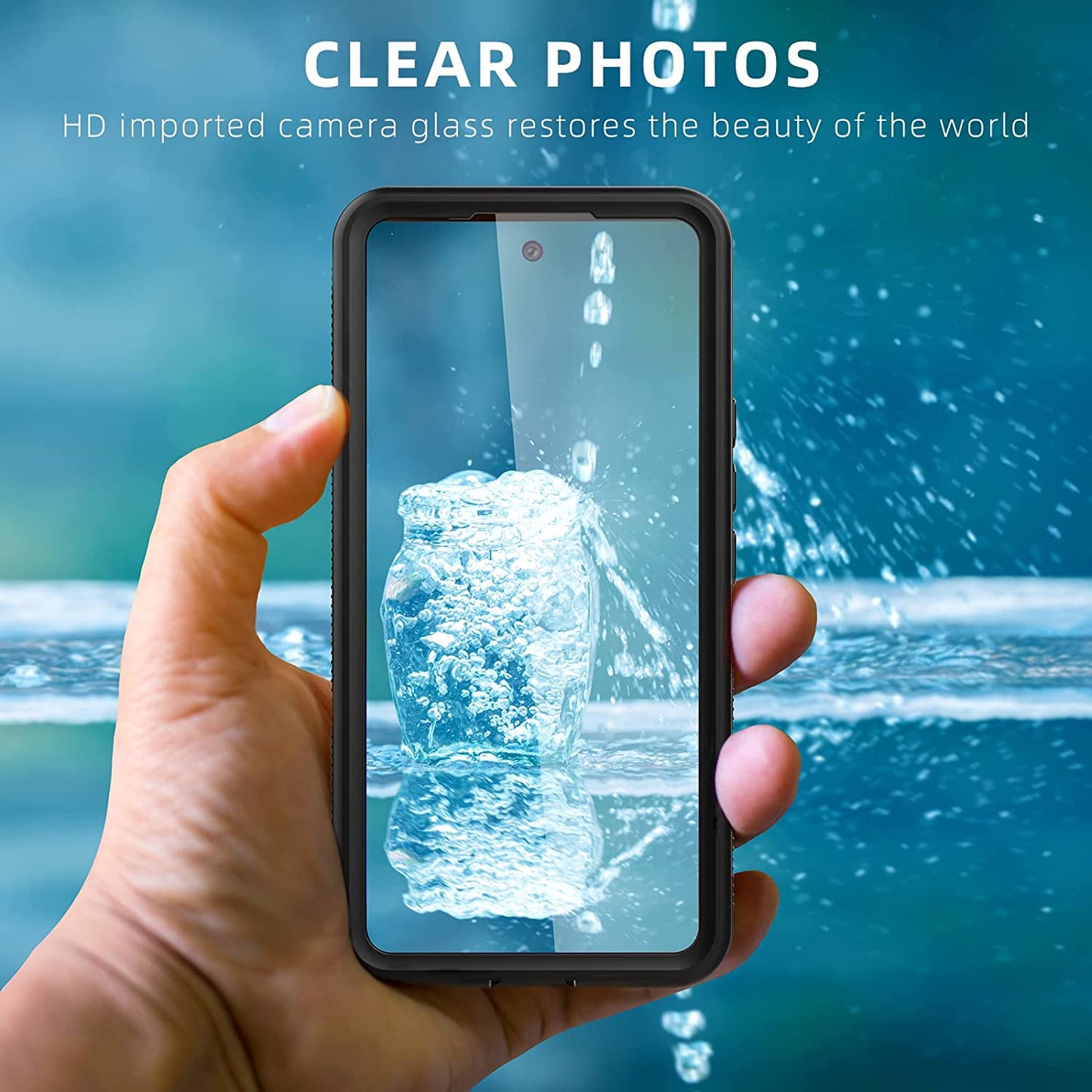 Hllhunkhe for Samsung Galaxy A53 5G Waterproof Case with Built-In Screen Protector - Rugged Full Body Underwater Dustproof Shockproof Drop Proof Protective Cover for Samsung Galaxy A53 5G (Black)  Hllhunkhe   