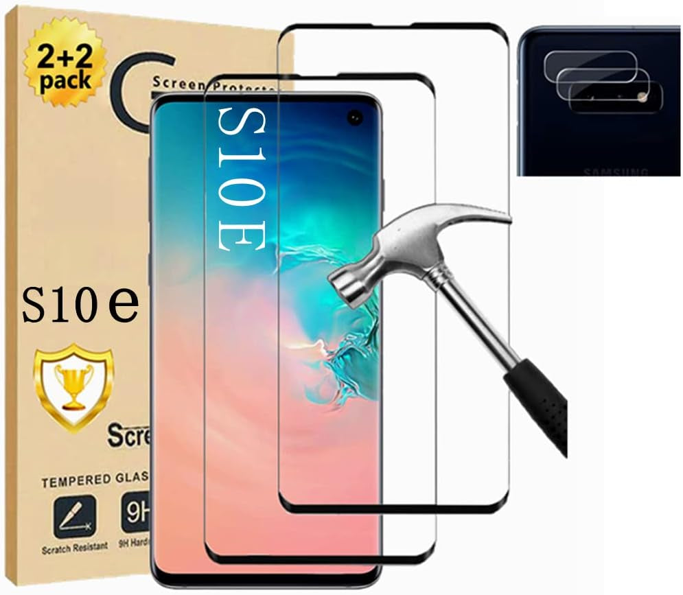 Micger Galaxy Note 20 Ultra Screen Protector, 2 Pack Camera Lens Protector【2+2 Pack】 Compatible Fingerprint, Easy Installation, 3D Glass 9H Hardness Tempered Glass Screen Protector for Samsung Galaxy Note 20 Ultra 5G  Micger Galaxy S10E Screen Protector  