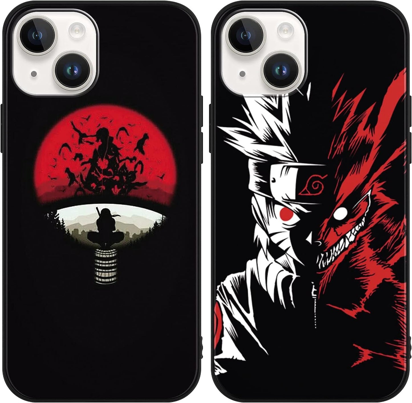 [2 Pack] Japanese Anime Phone Case for Iphone 13 Mini Case 5.4", Cool Manga Character Design Pattern Cases, Comics Cartoon Silicone Case for Men Boys Women Girls, Soft TPU Funda Para Iphone13 Mini, 1  ZXT US   