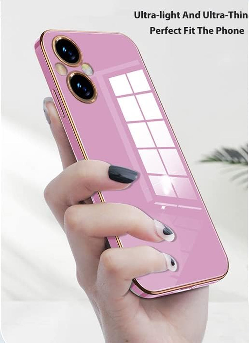 Wousunly Compatible with Oneplus Nord N20 5G Case Silicone Pink, Plating Phone Oneplus Nord N20 5G Case Shockproof Thin and Soft Cover (Purple)  Wousunly   