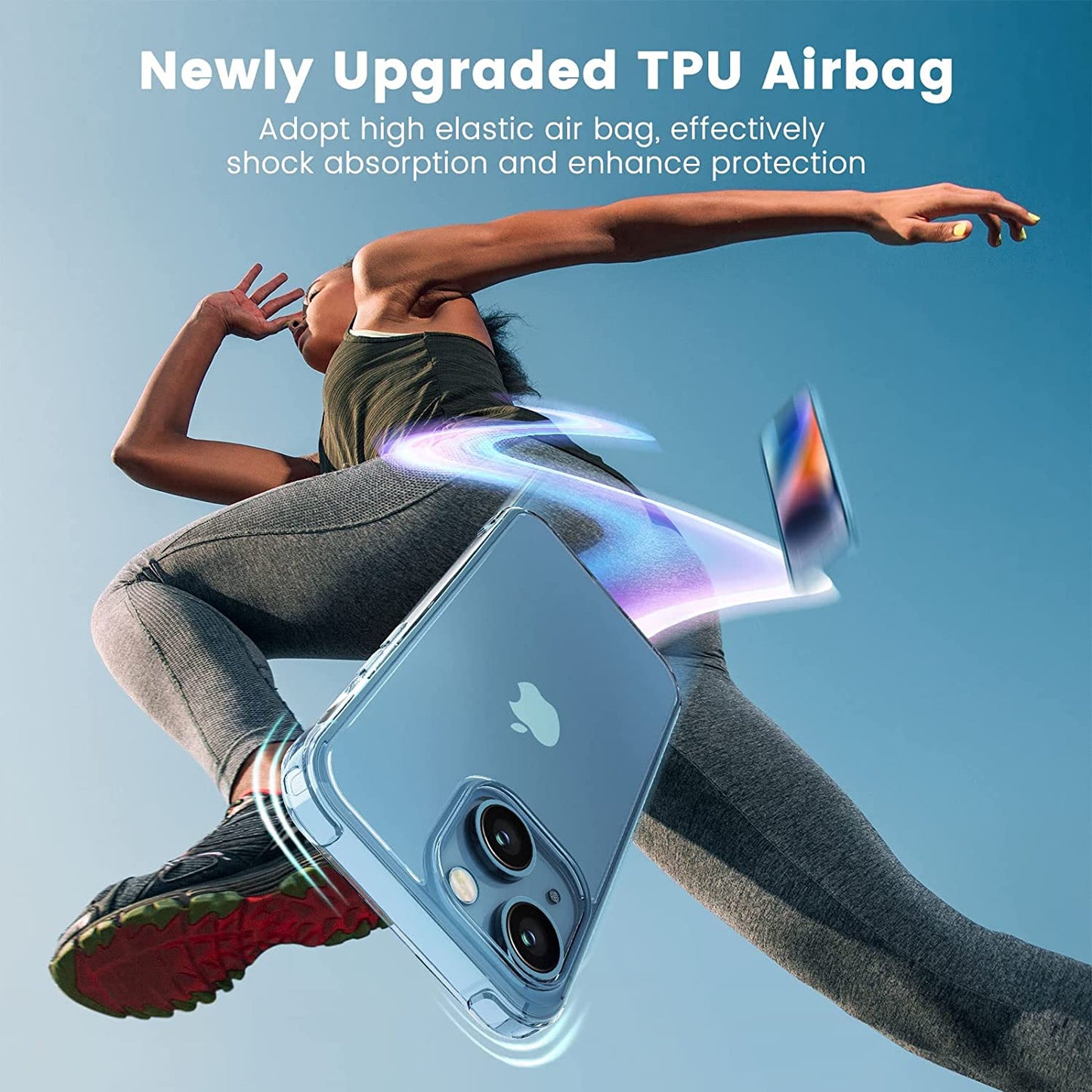 Mkeke for Iphone 14 Case for Iphone 13 Case Clear Transparent Shockproof Bumpers Cases for Iphone 13/14  Mkeke   