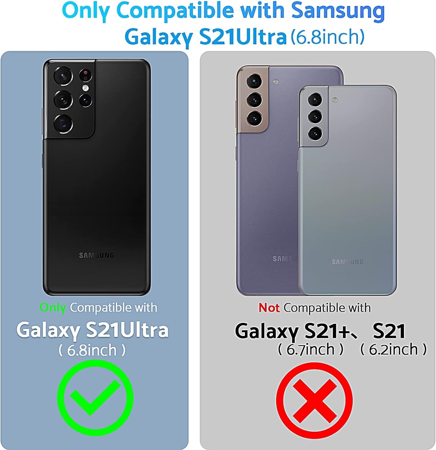 Anqrp Shockproof for Galaxy S21 Ultra Case 5G, [Heat Dissipation] [No Fall-Off Kickstand] 360°Metal Ring Military Grade Protection Phone Case with Samsung Galaxy S21 Ultra 6.8 Inch, Green  Anqrp   