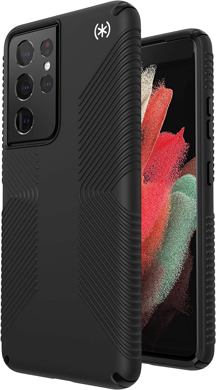 Speck Products Presidio2 Grip Samsung Galaxy S21 Ultra 5G Case, Black/Black/White  Speck Products   