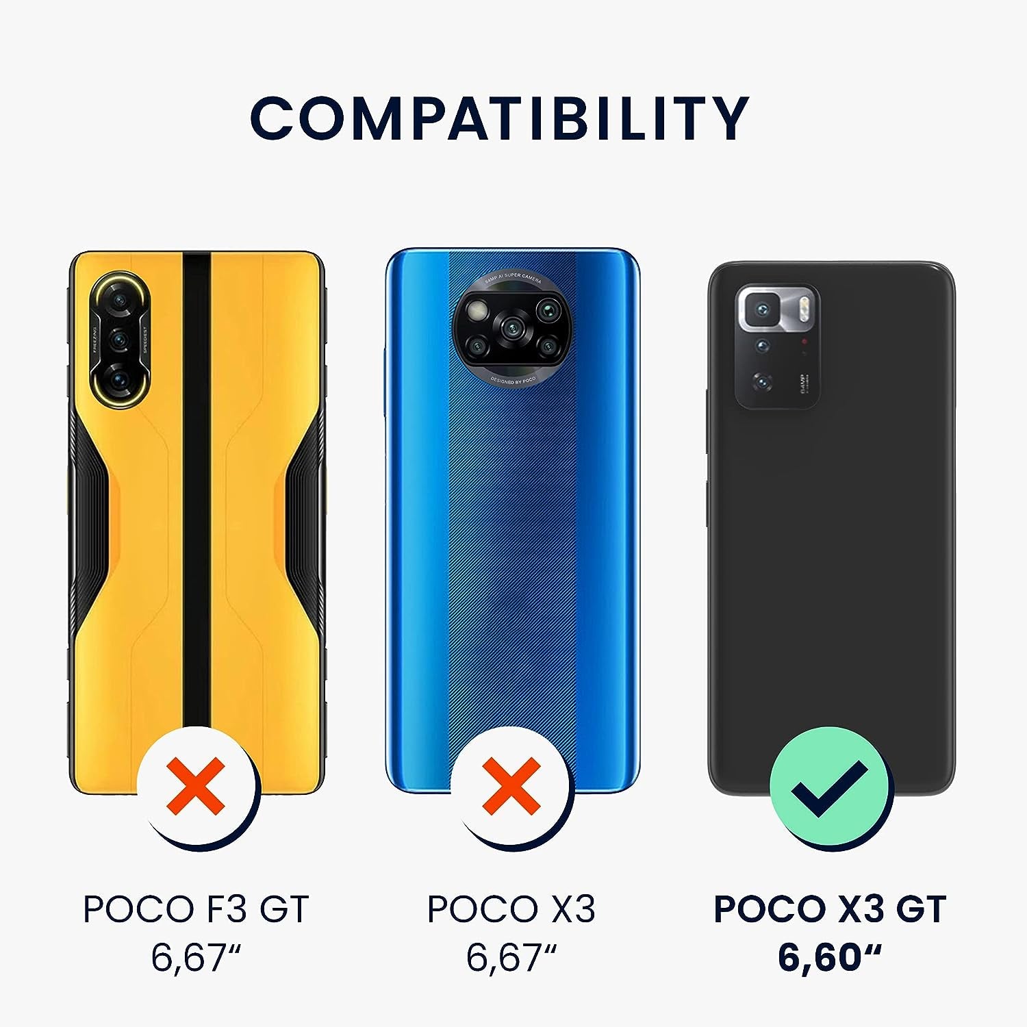 Kwmobile Case Compatible with Xiaomi Poco X3 GT Case - Soft Slim Protective TPU Silicone Cover - Black Matte  KW-Commerce   