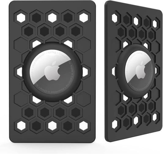 Airtag Card Holder 2 Pack, Airtag Wallet Card Light Thin Card Case Holder for Apple Airtag, Size of a Credit Card for Wallet, Luggage, Handbag, Backpack (Black)  Bingcok   