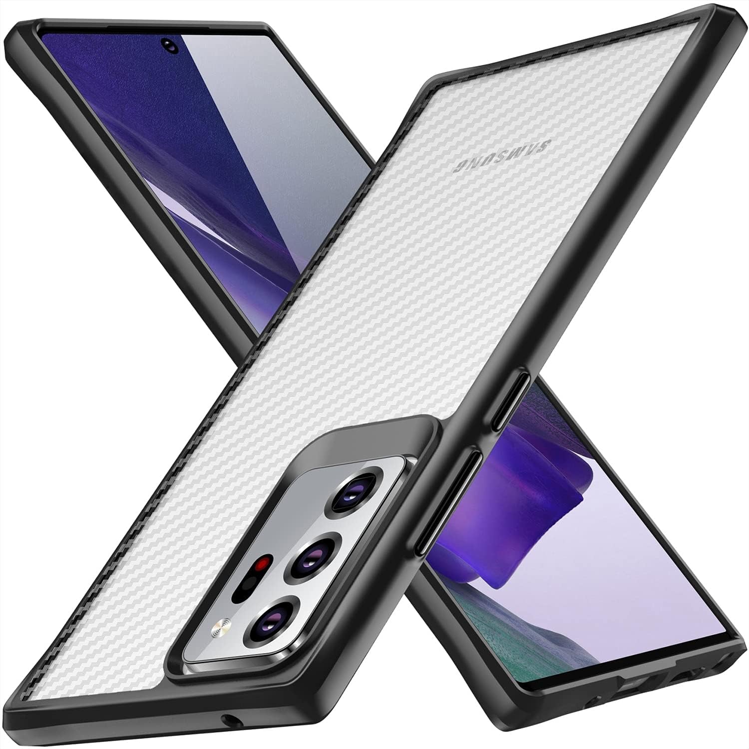 Rayboen for Galaxy Note 20 Ultra Case, Dual Layer Military Grade Shockproof Heavy Duty Protection Cover, Phone Case for Samsung Galaxy Note 20 Ultra 5G - Navyblue  Rayboen D- Translucent  